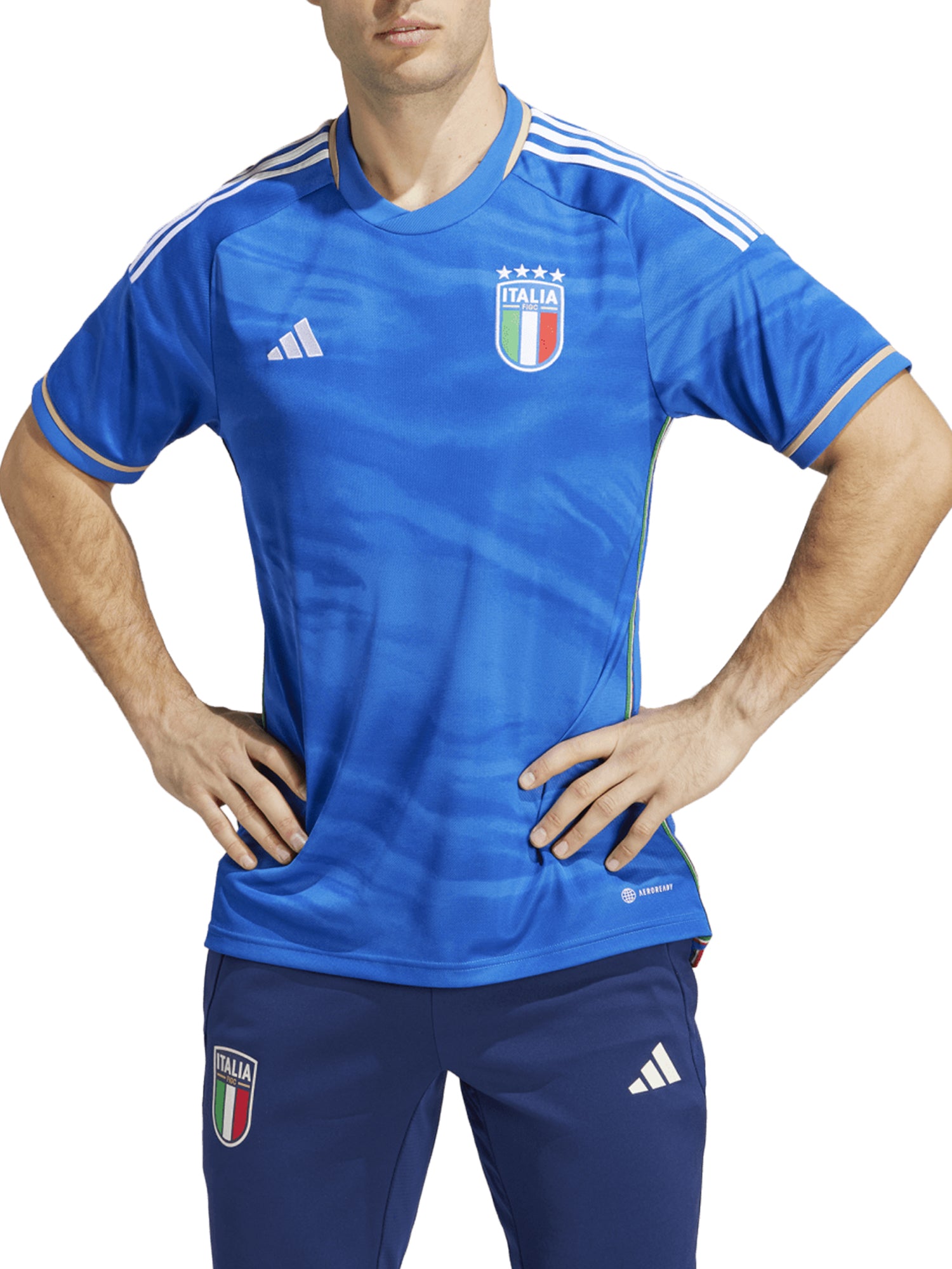 ADIDAS T-SHIRT MANICHE CORTE ITALIA 23 HOME BLU