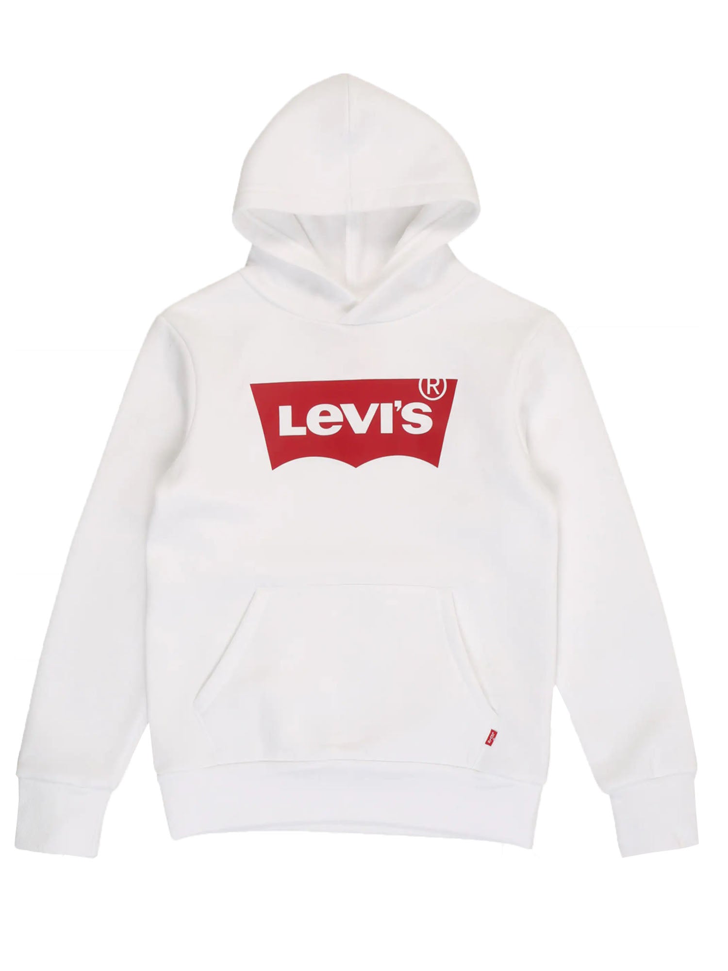 LEVI'S KIDS FELPA CON CAPPUCCIO BIANCO