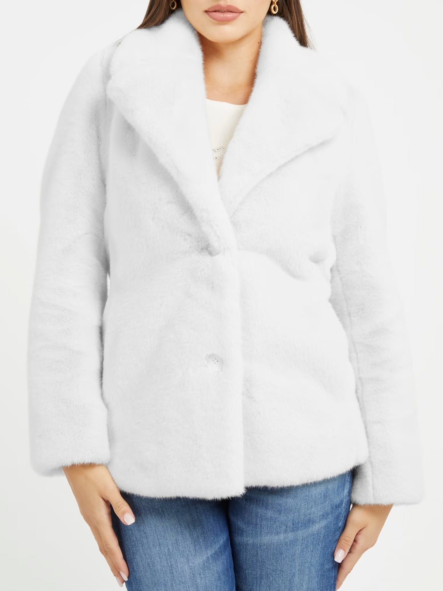 GUESS JEANS CAPPOTTO CORINNE BIANCO