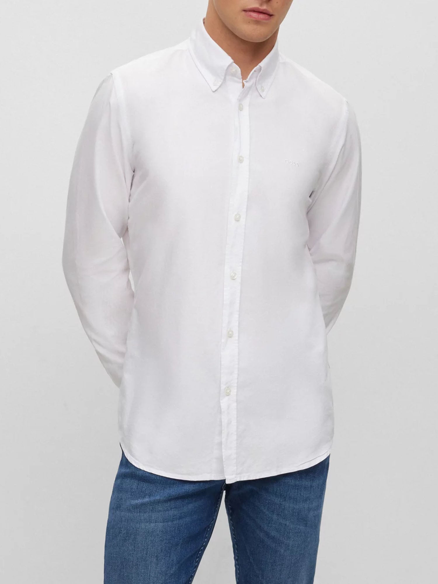 HUGO BOSS CAMICIA REGULAR FIT BIANCO