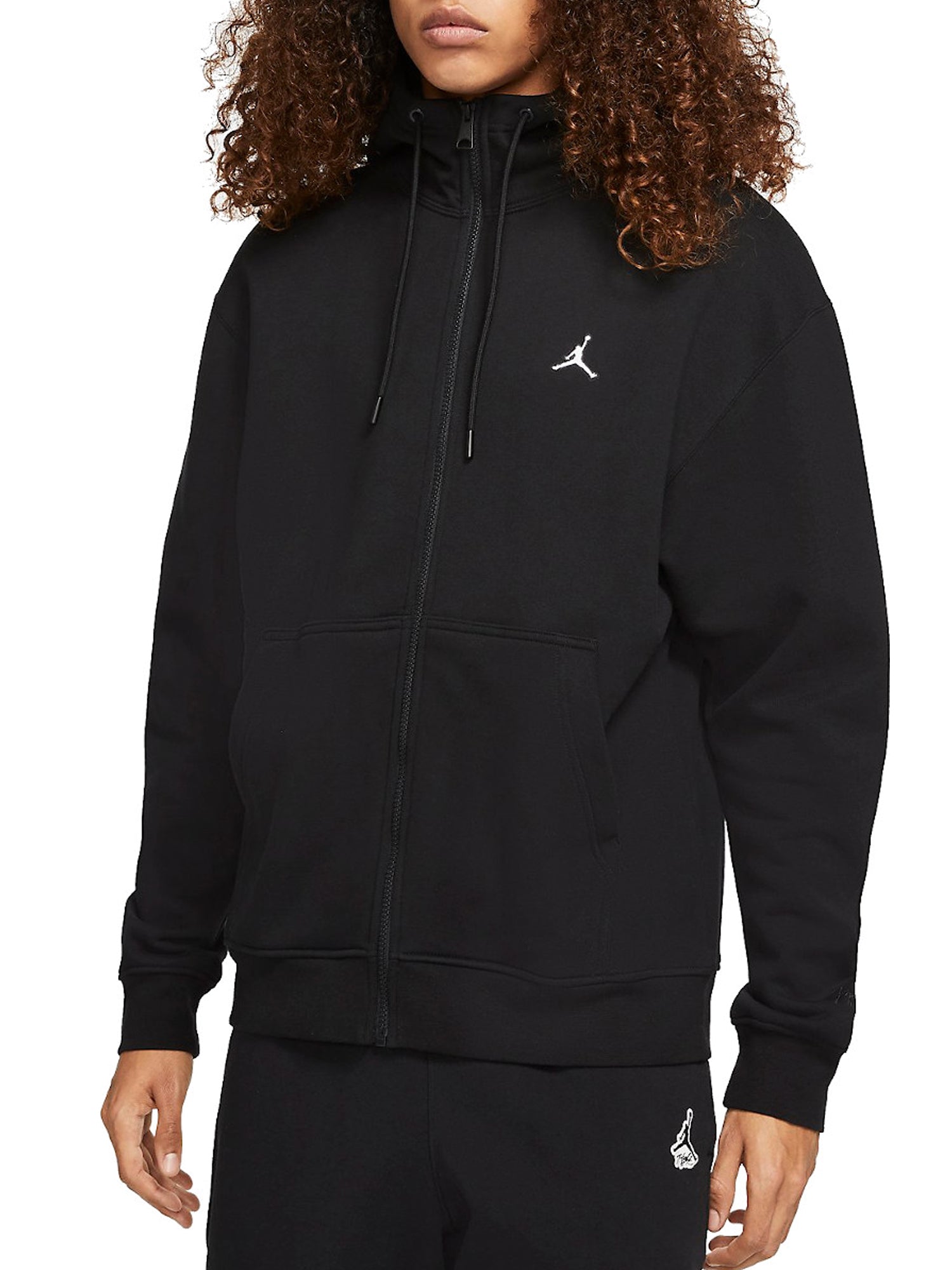 JORDAN FELPA FULL ZIP ESSENTIALS NERO