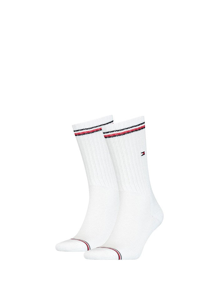 TOMMY HILFIGER CALZINI ICONIC 2PACK BIANCO