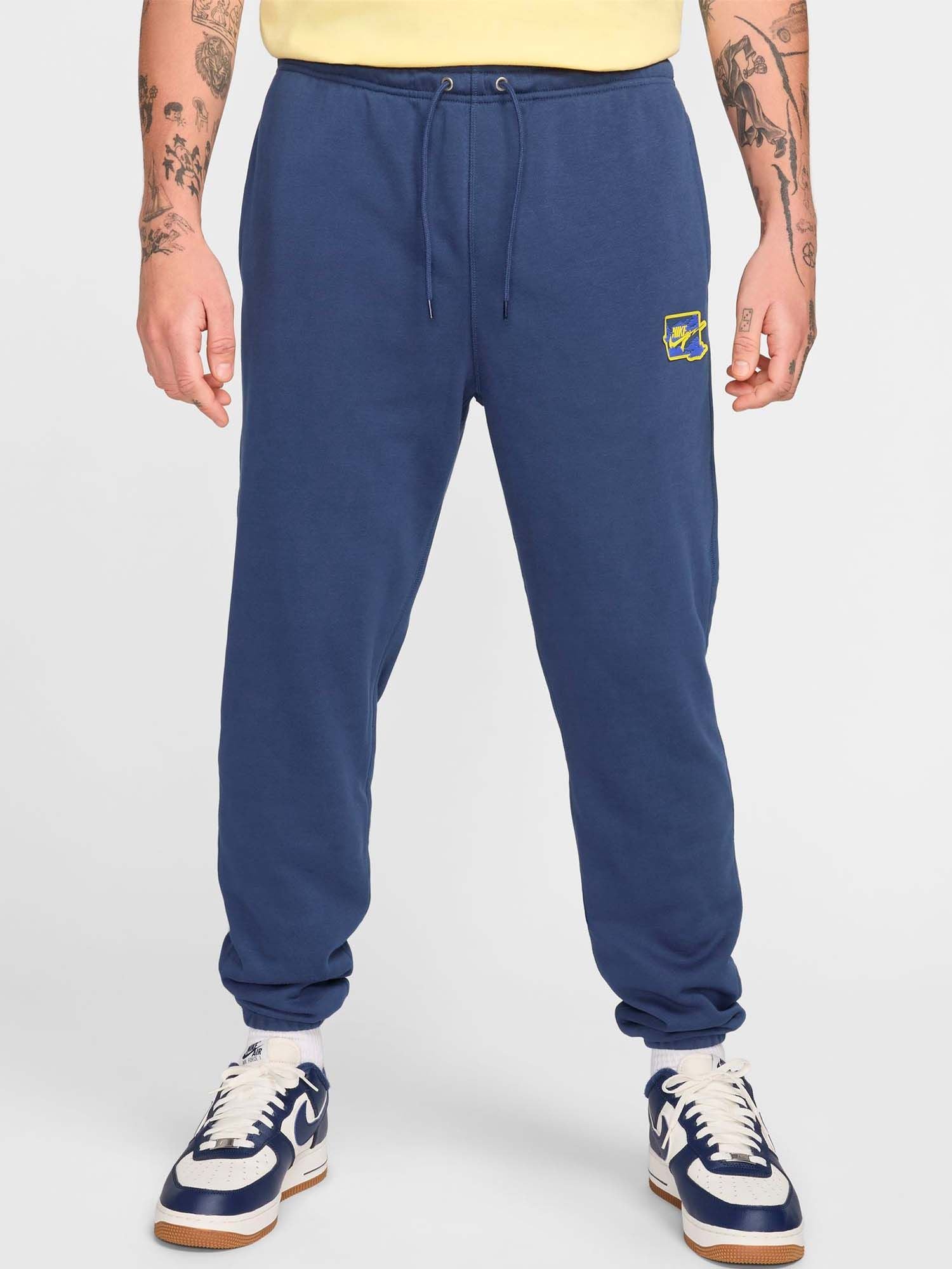 NIKE PANTALONE SPORTIVO CON LOGO BLU