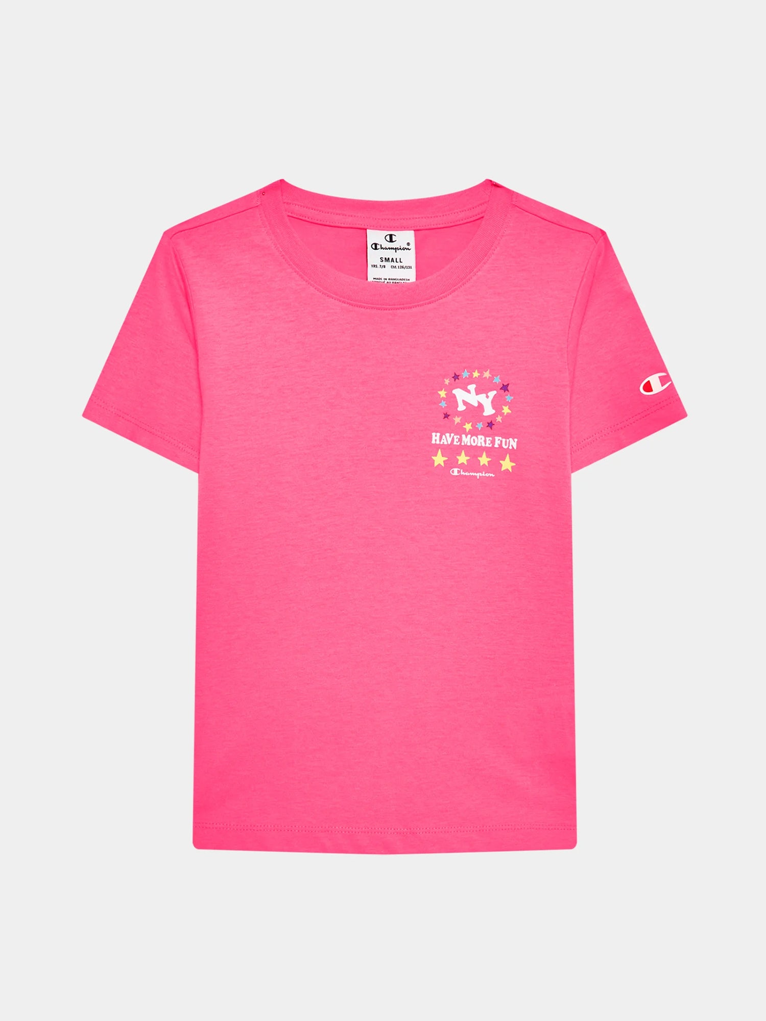 CHAMPION T-SHIRT MANICHE CORTE ROSA