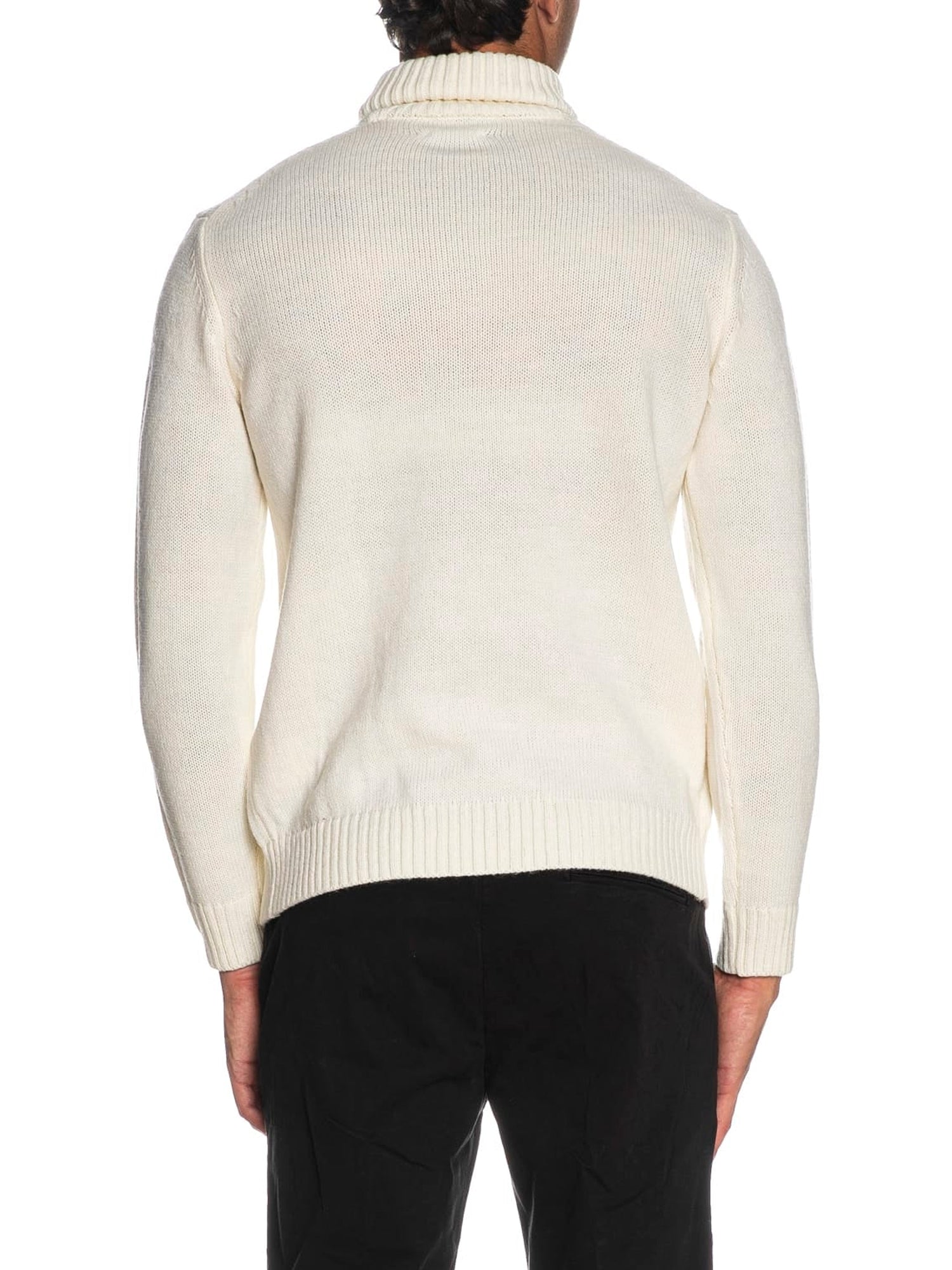 MARKUP PULLOVER COLLO ALTO BIANCO LATTE