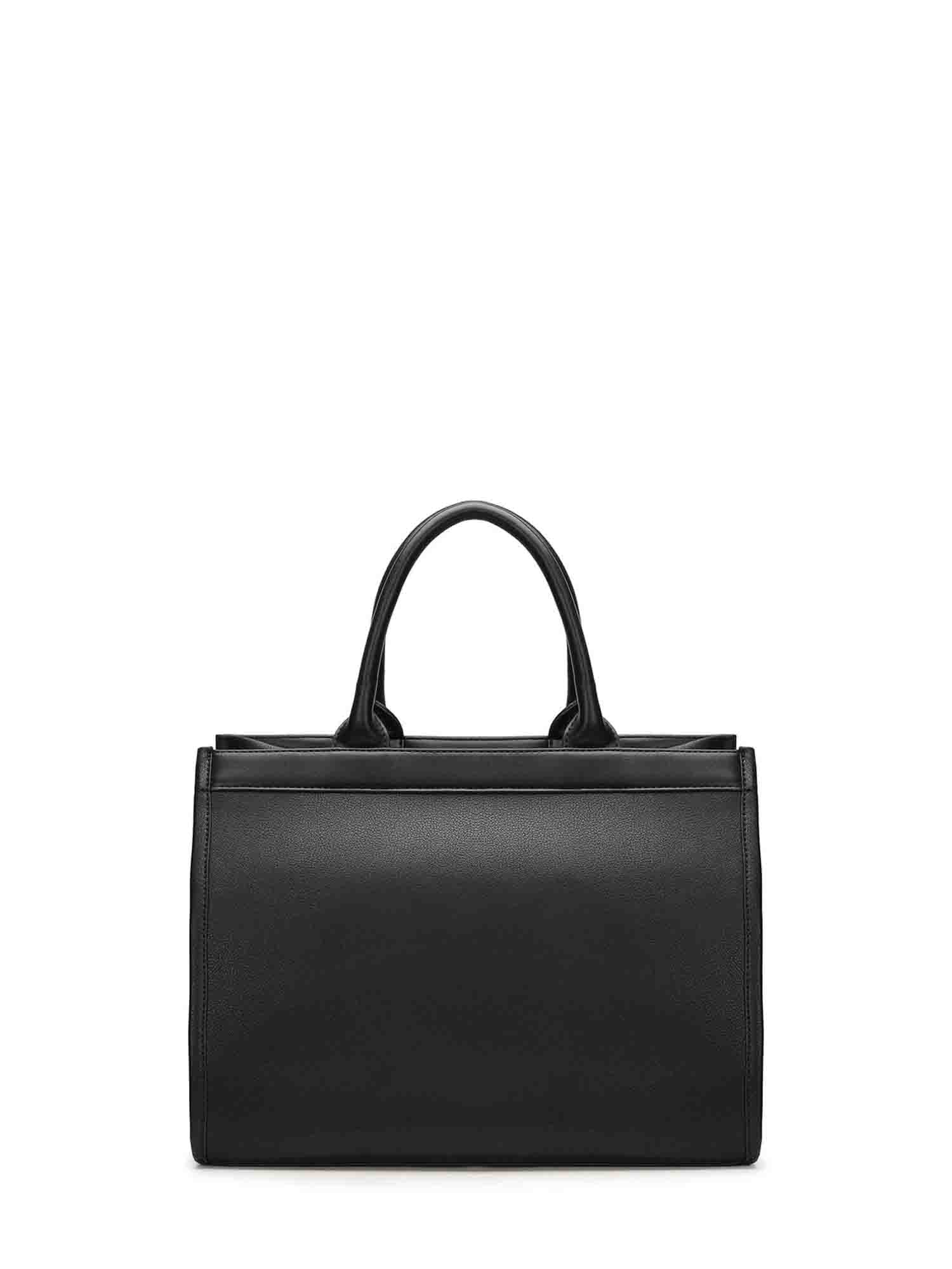 CULT ACCESSORIES BORSA SHOPPER EYELETS NERO