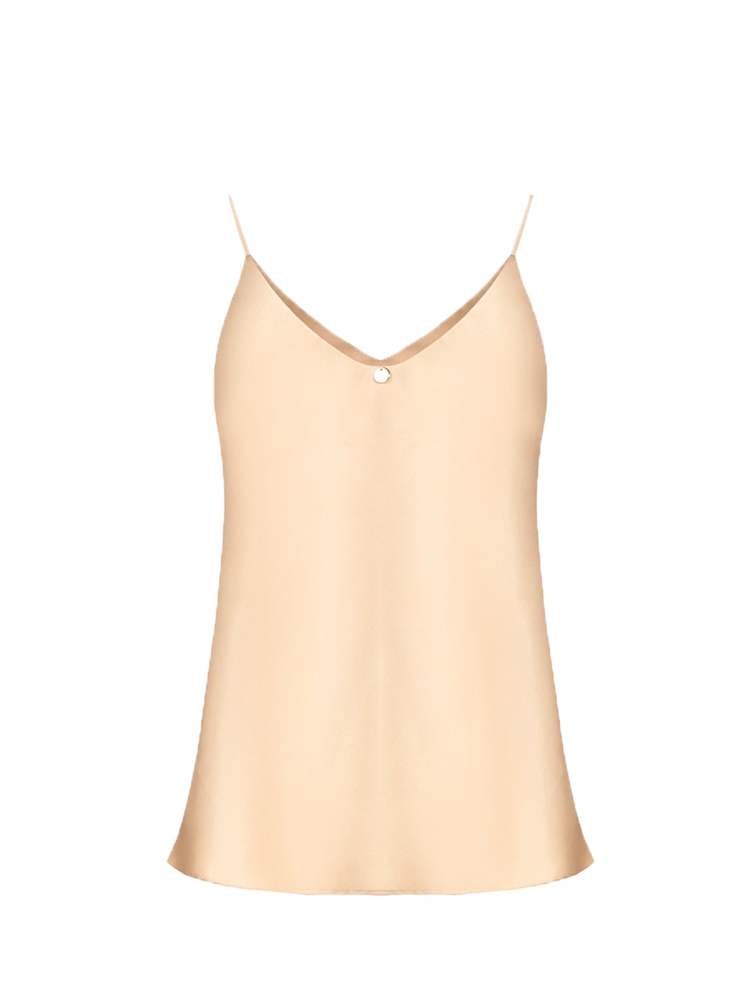 RINASCIMENTO TOP SFIANCATO IN RASO BEIGE