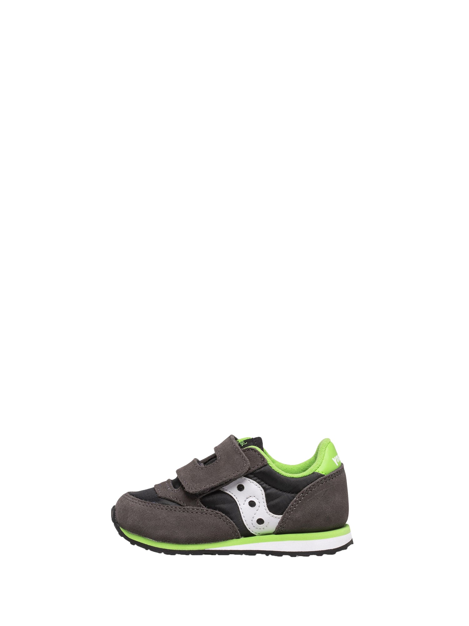 SAUCONY SNEAKERS BABY JAZZ HOOK & LOOP GRIGIO - NERO - VERDE