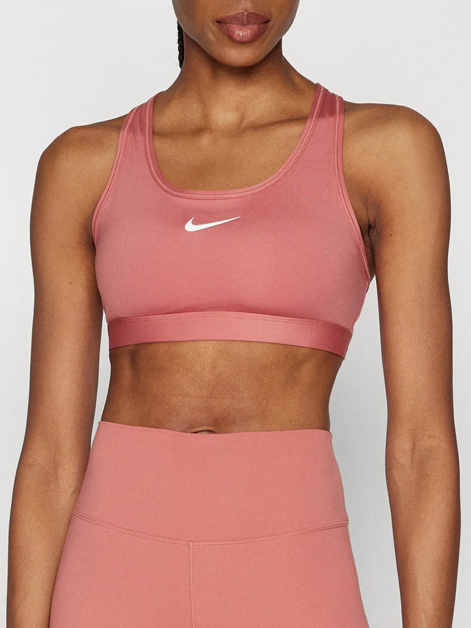 NIKE SWOOSH MEDIUM SUPPORT REGGISENO ROSA