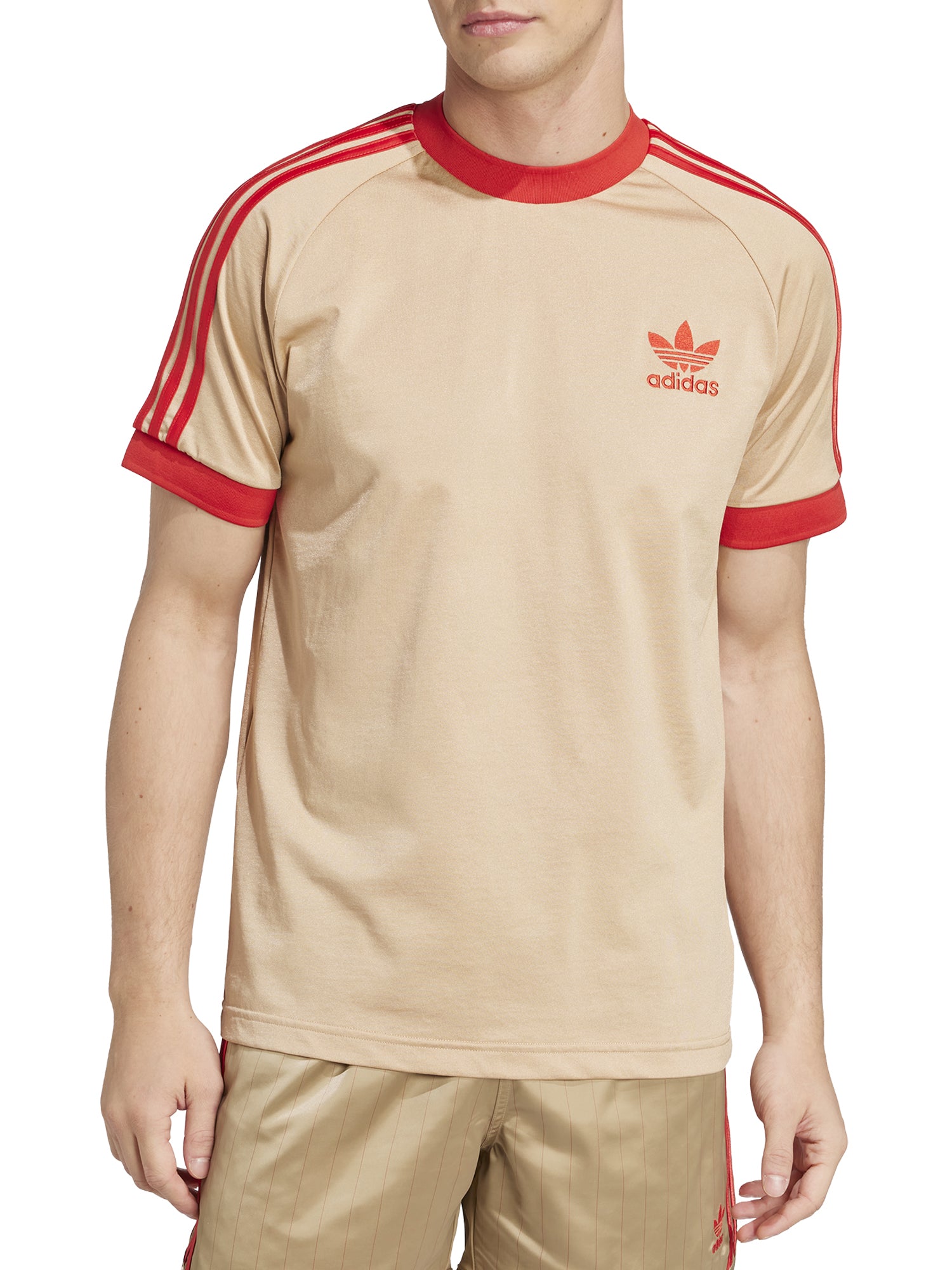 ADIDAS ORIGINALS T-SHIRT DAVID BECKHAM ORIGINALS 3-STRIPES BEIGE