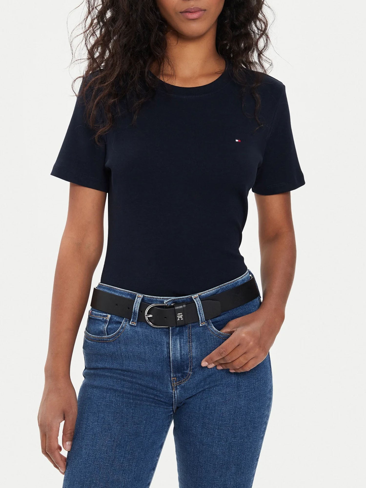 TOMMY HILFIGER T-SHIRT SLIM CODY BLU