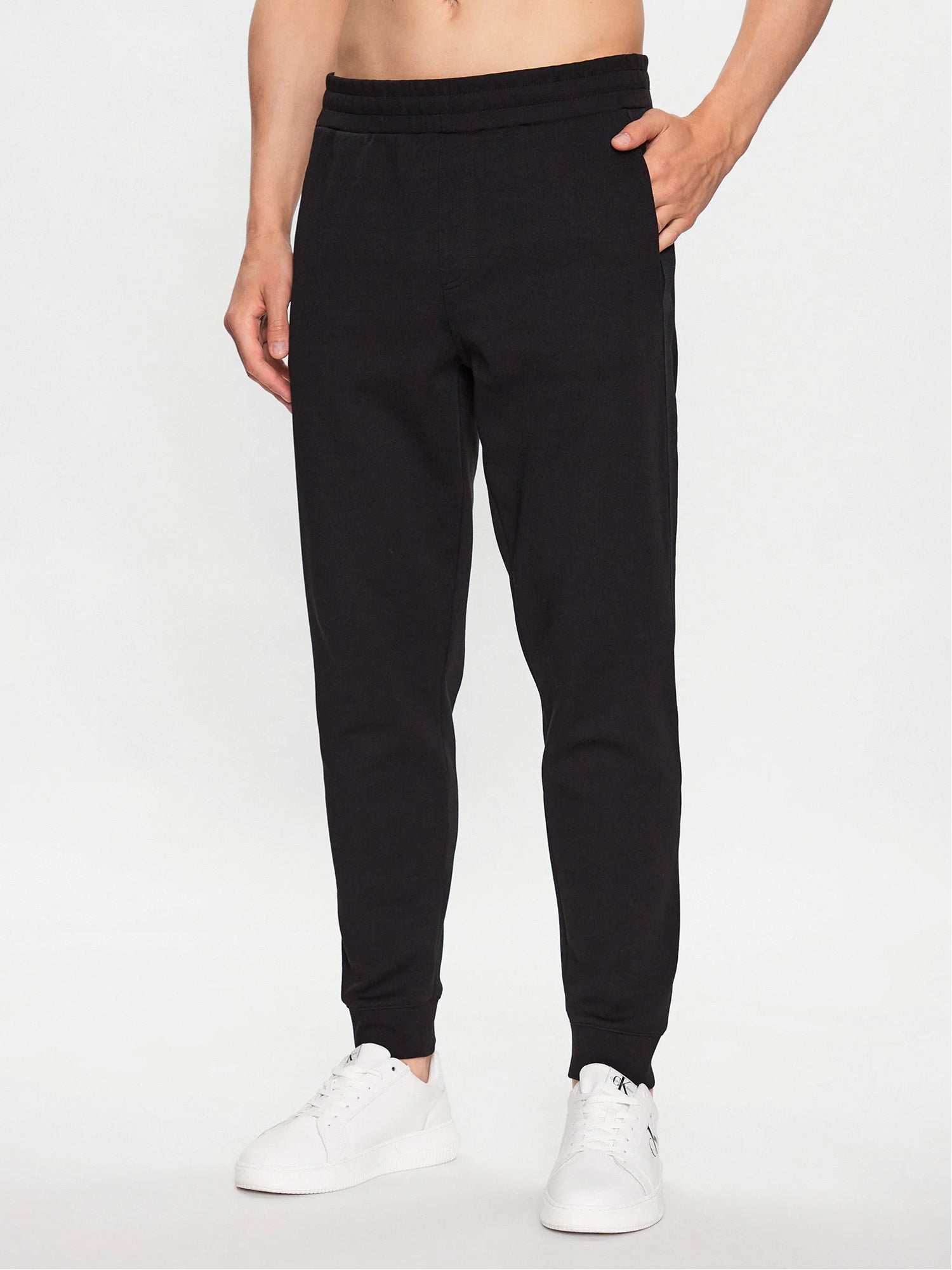 CALVIN KLEIN PANTALONI LUNGHI JOGGINGHOSE NERO