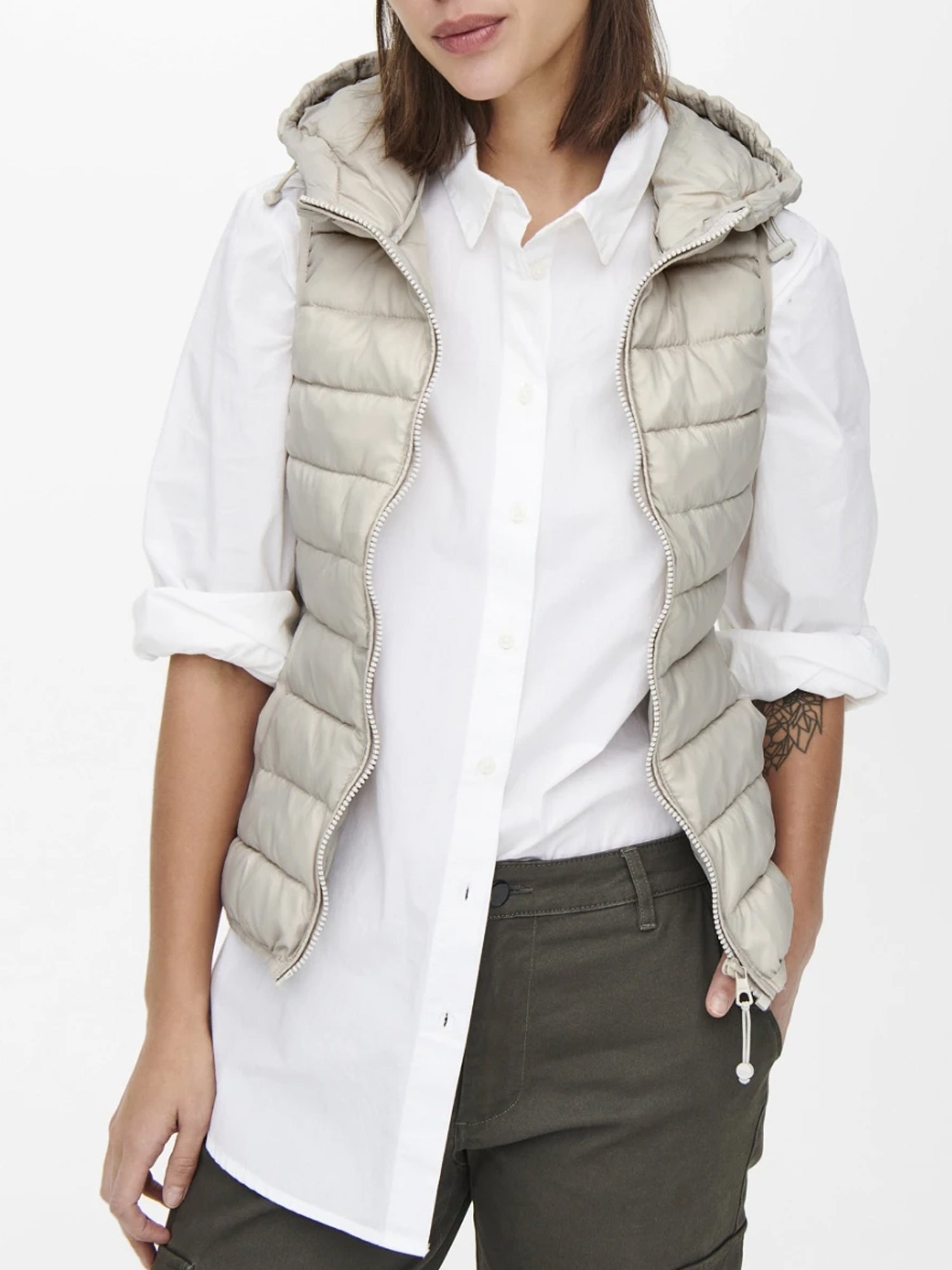 ONLY GILET NEW TAHOE TRAPUNTATO GRIGIO