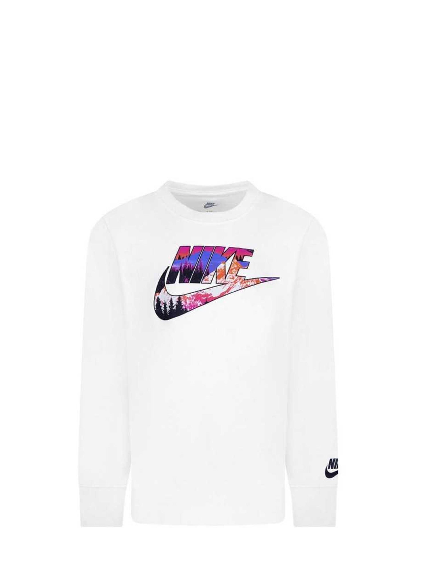 NIKE SNOWSCAPE AOP FILL T-SHIRT MANICA LUNGA BAMBINO BIANCO