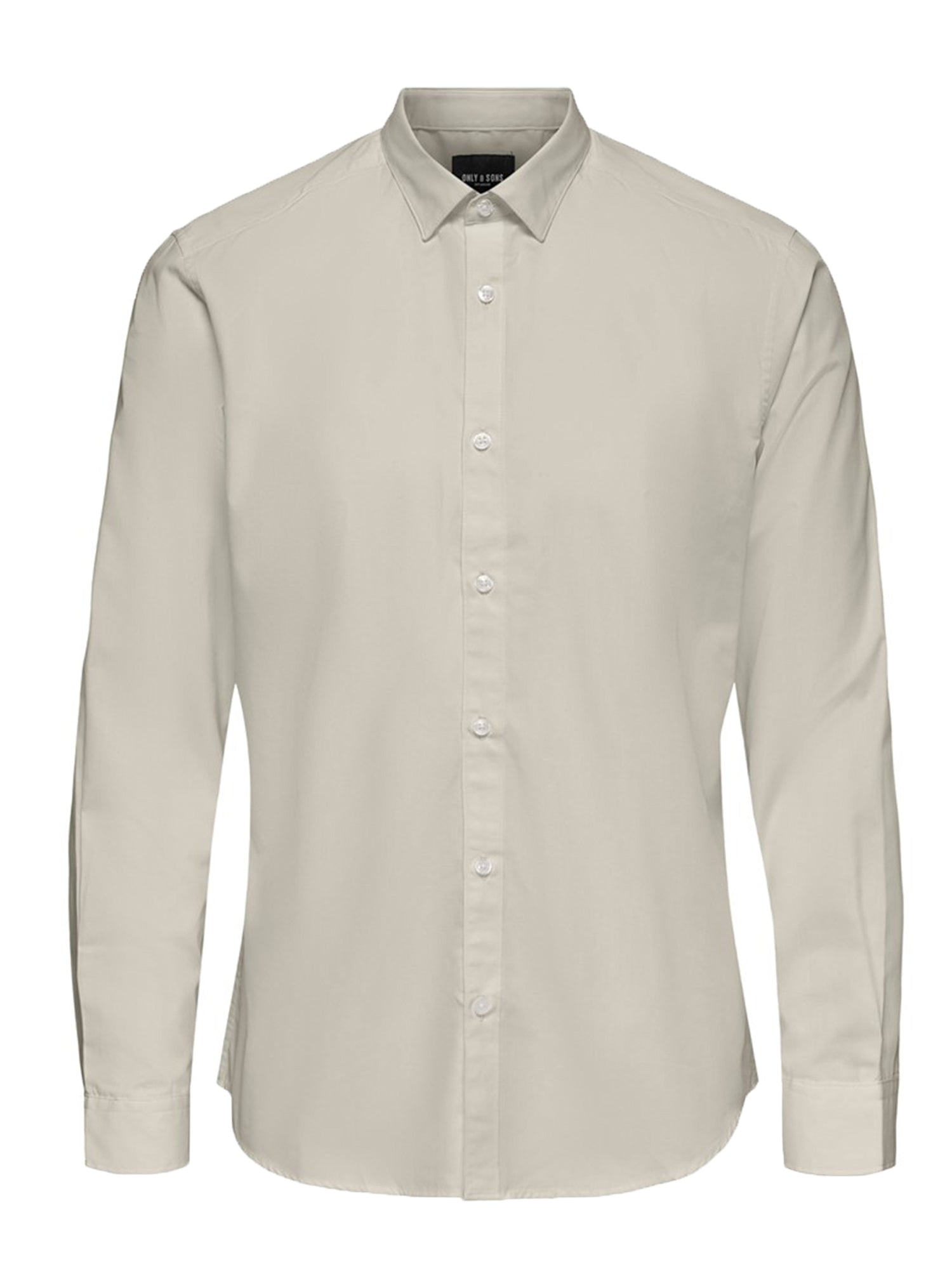 ONLY&SONS CAMICIA SLIM FIT BEIGE - GRIGIO