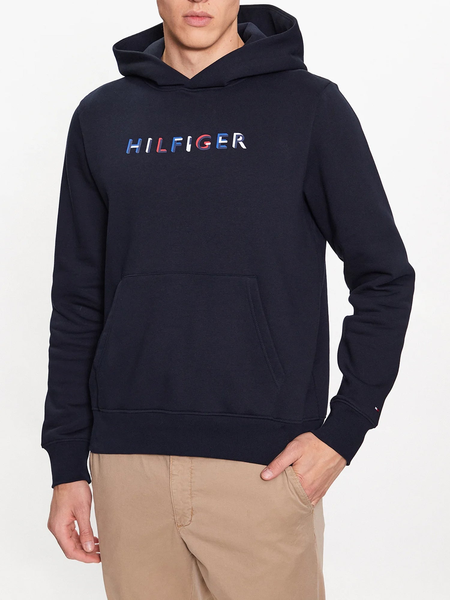 TOMMY HILFIGER FELPA CON CAPPUCCIO BLU