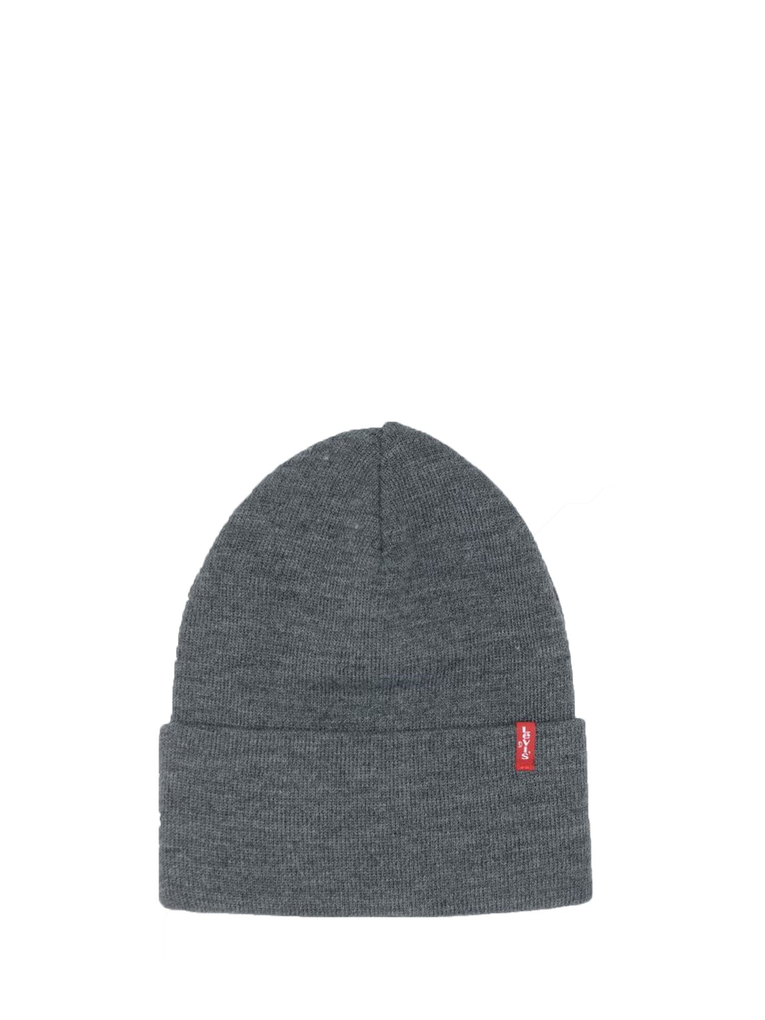 LEVI'S CAPPELLO BEANIE SLOUCHY RED TAB GRIGIO