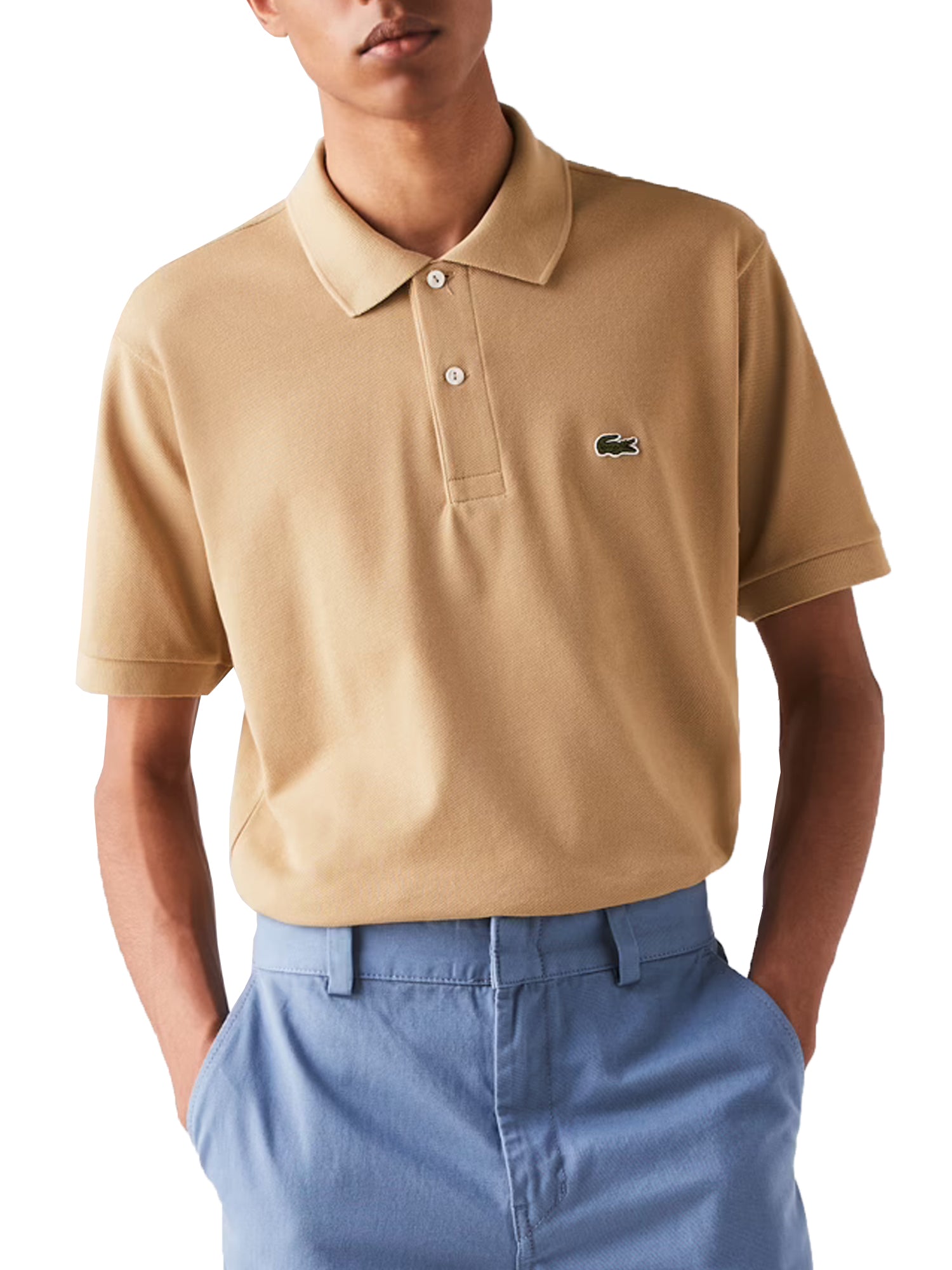 LACOSTE POLO TAGLIO CLASSICO BEIGE SCURO