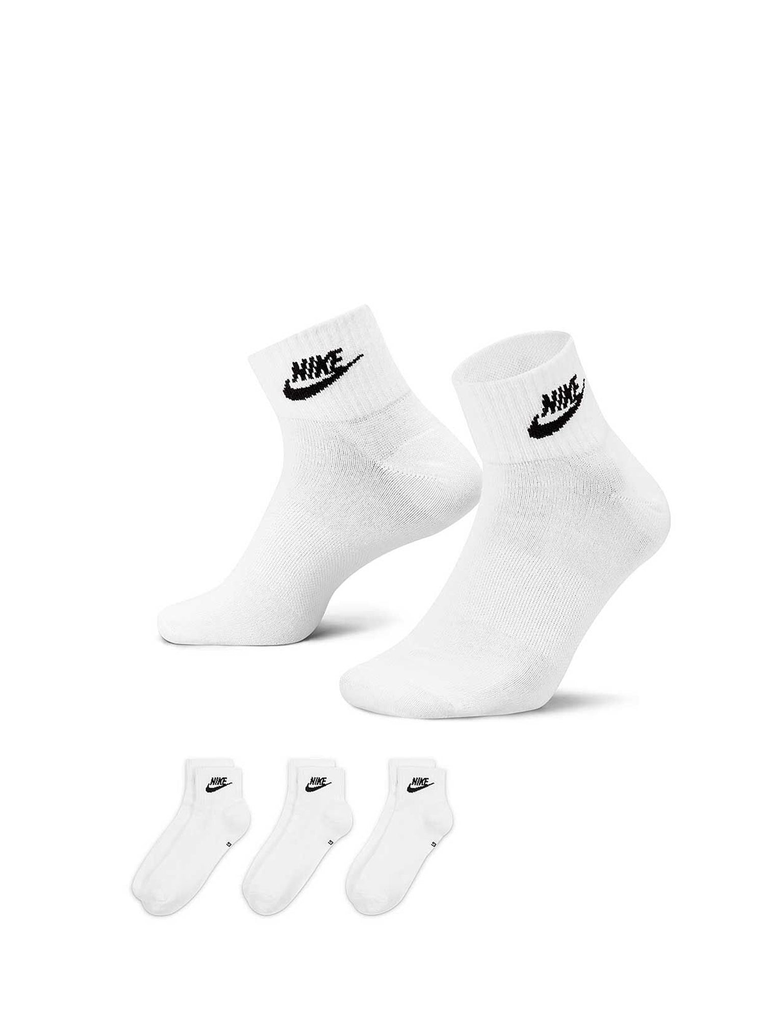 NIKE CALZINI SET 3 EVERYDAY ESSENTIAL BIANCO