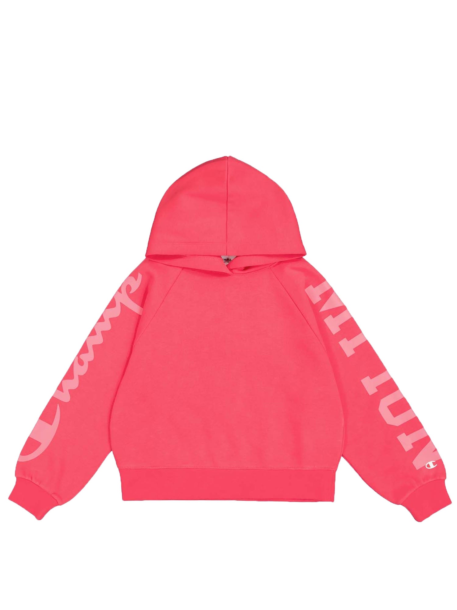 CHAMPION FELPA GRAPHIC CON CAPPUCCIO ROSA