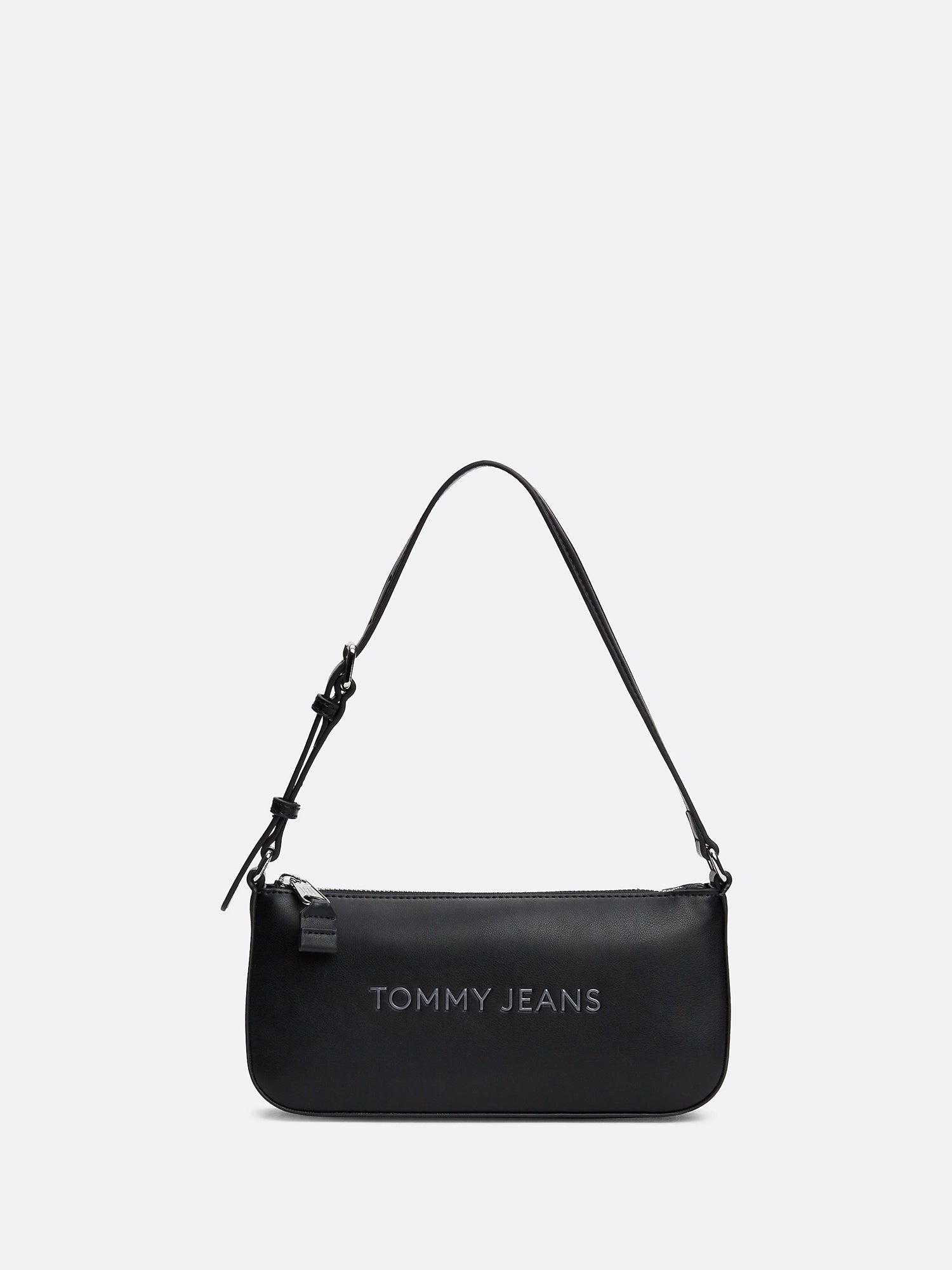 TOMMY HILFIGER BORSA A SPALLA CON LOGO IN METALLO NERO