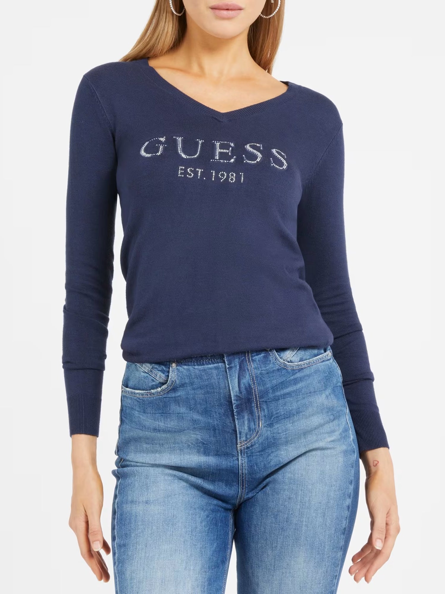 GUESS JEANS MAGLIA JADE BLU