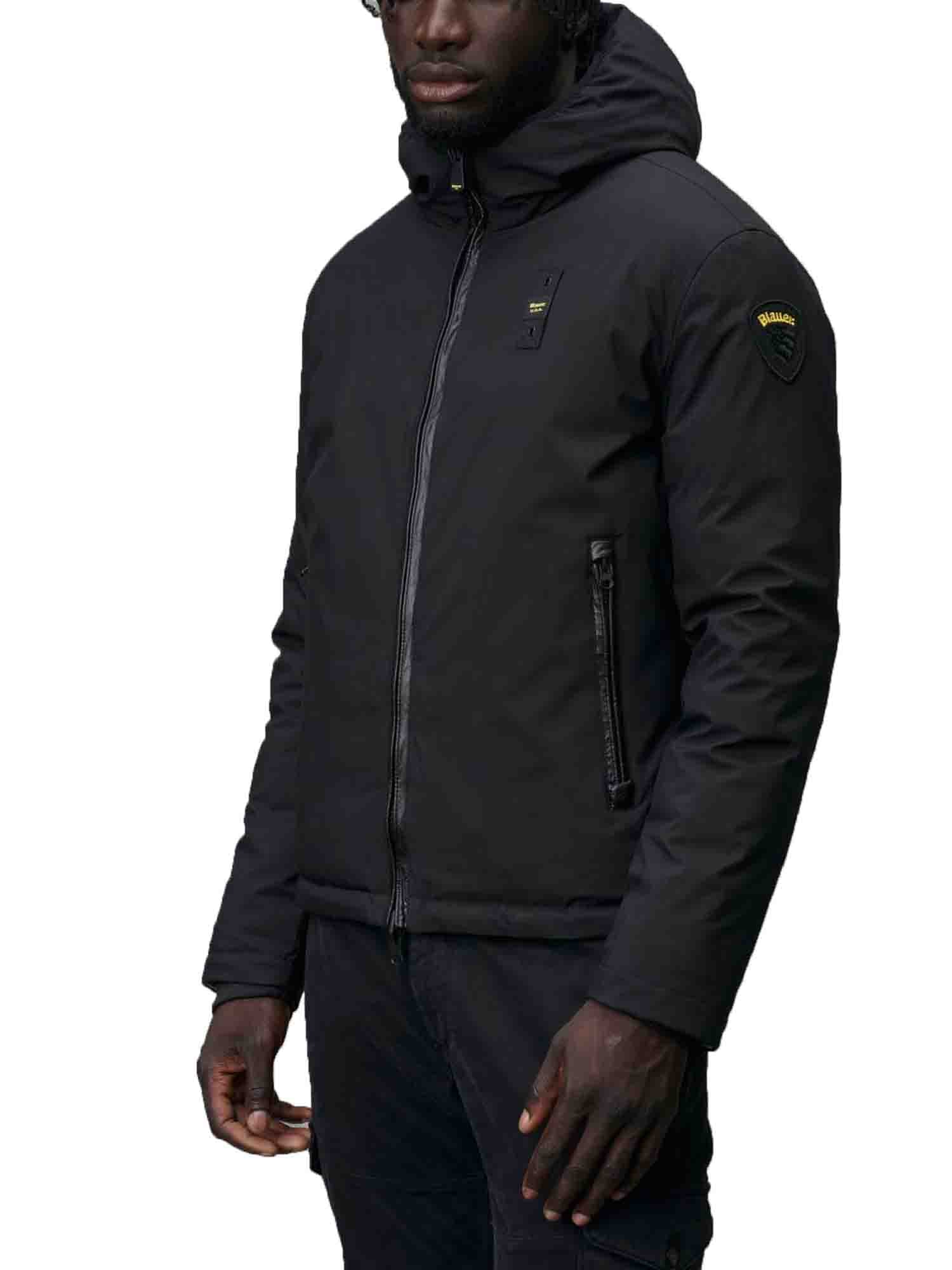 BLAUER BALLARD PIUMINOREVERSIBILE IN NEOPRENE NERO E BEIGE