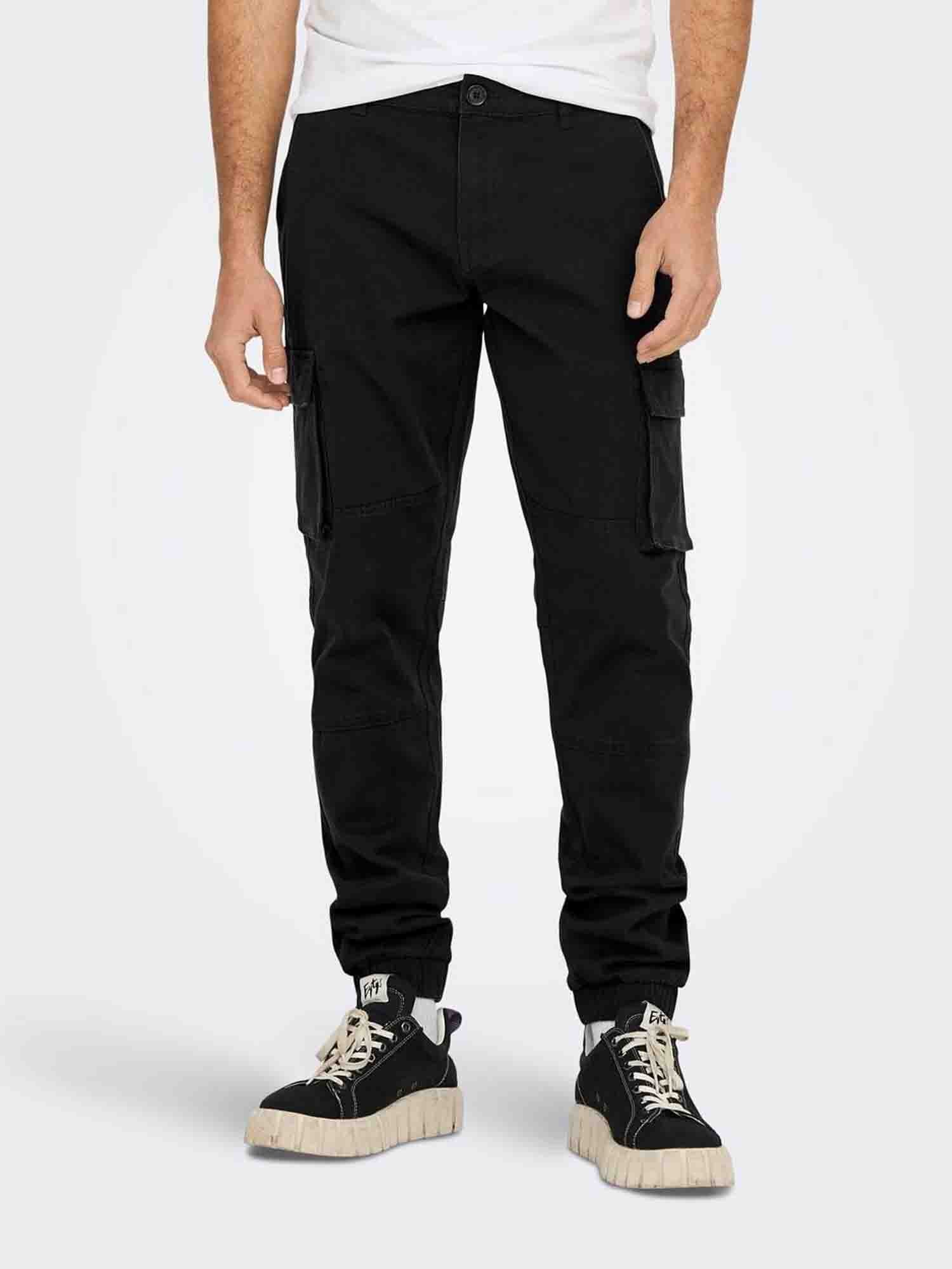 ONLY&SONS CAM STAGE PANTALONE CARGO NERO