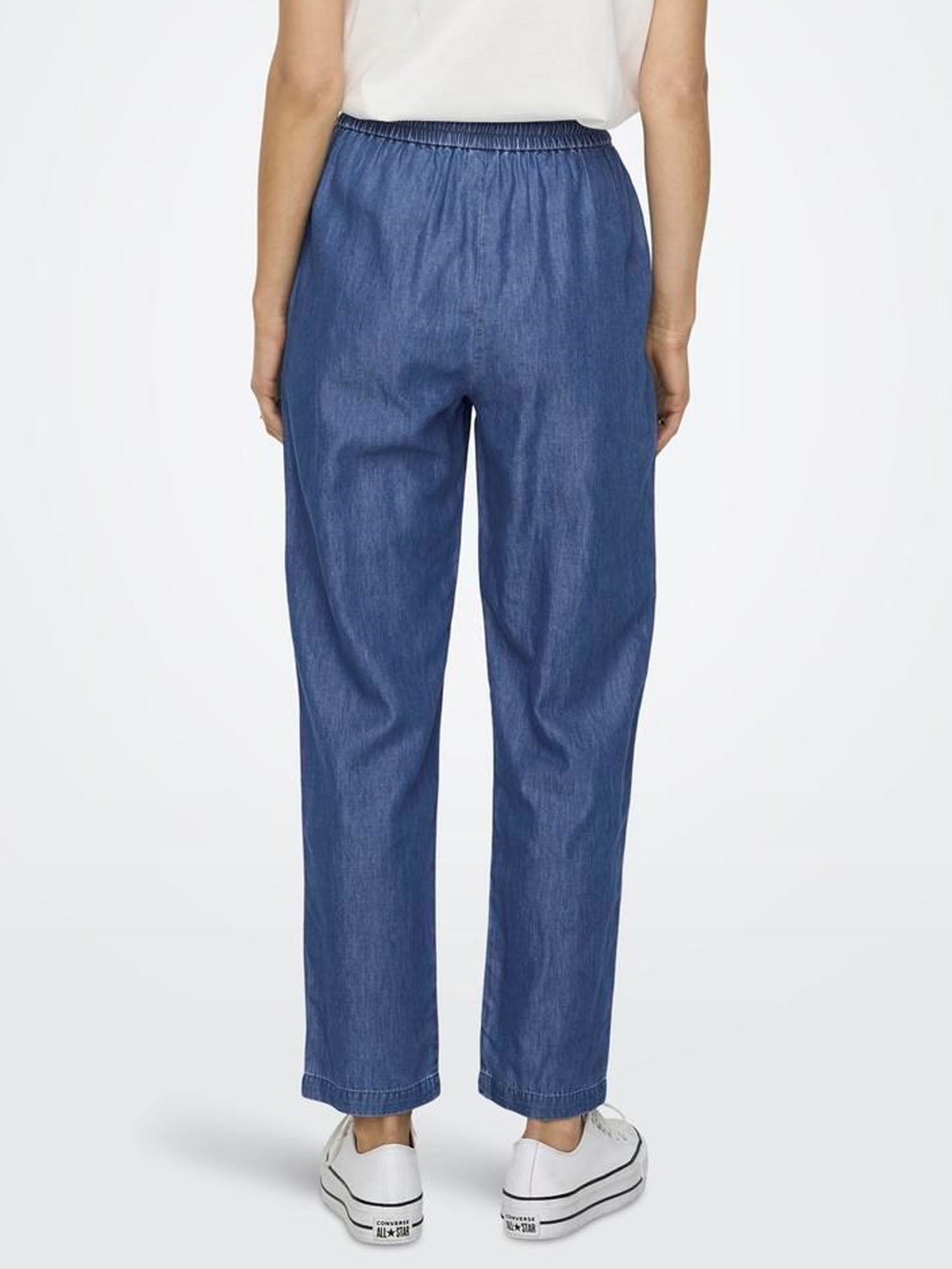 ONLY PANTALONI BEA ELASTICI IN DENIM BLU