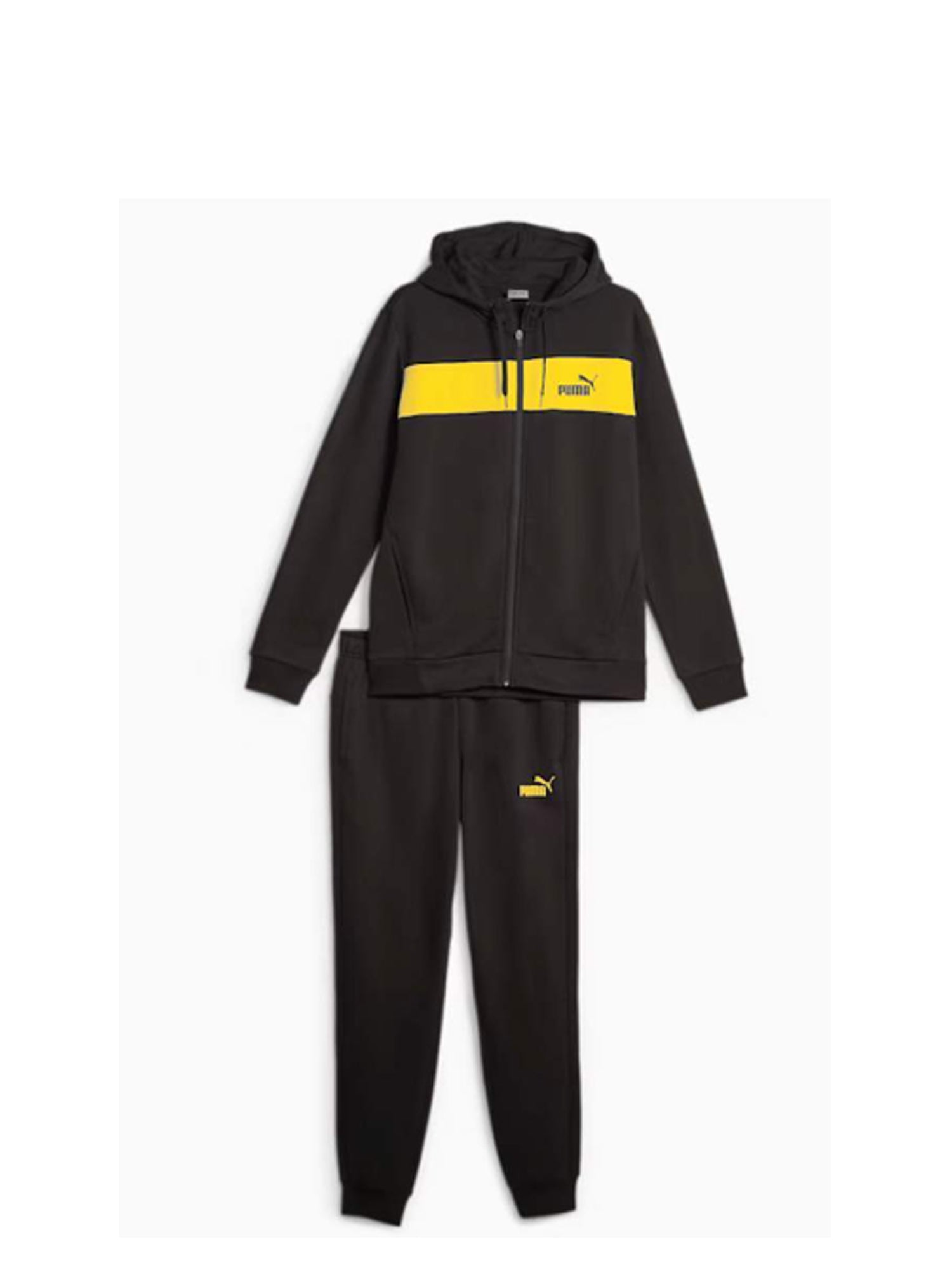 PUMA FZ PANEL HOODIED TRACKSUIT FL B TUTA BAMBINO NERO