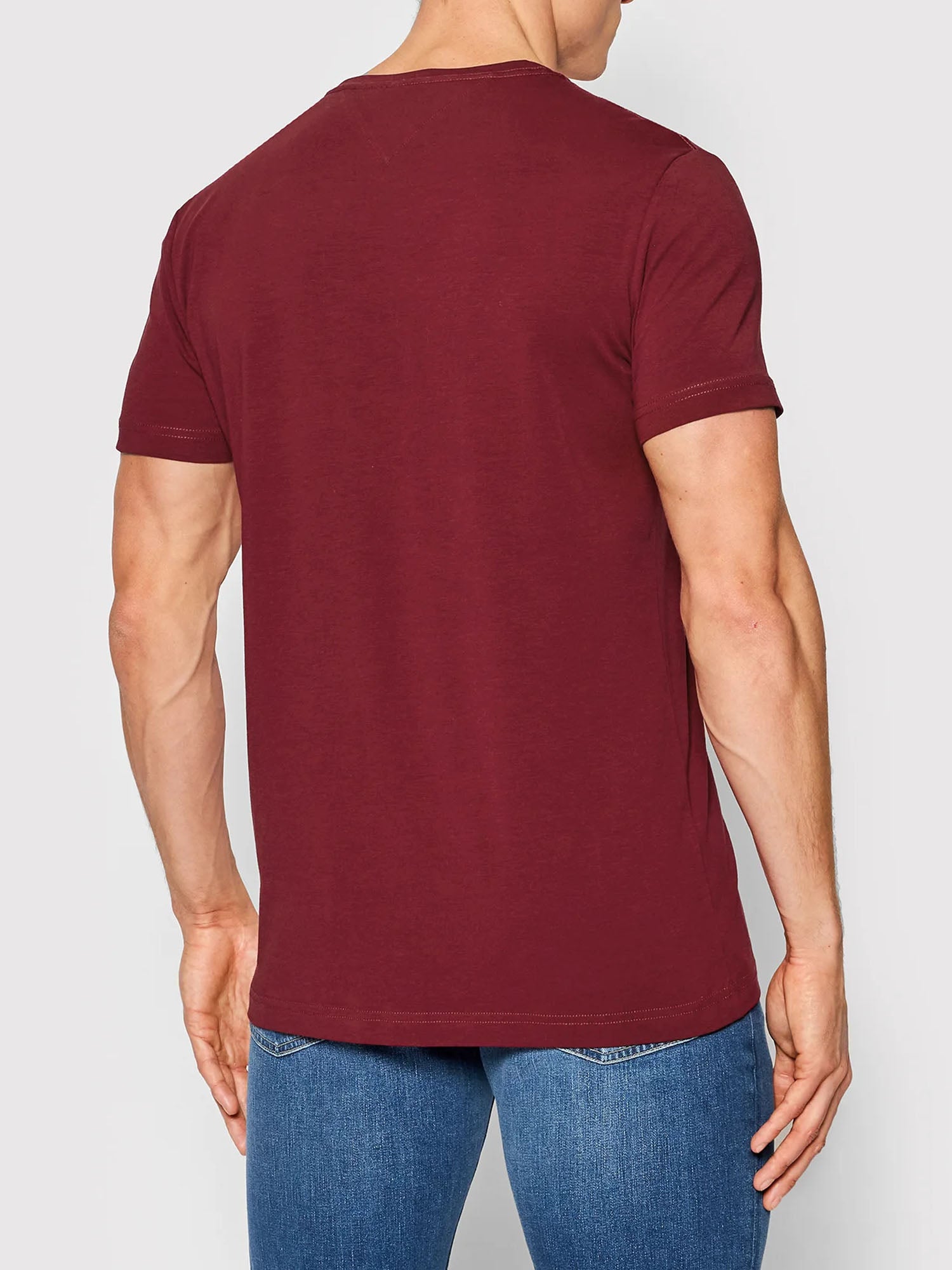 TOMMY HILFIGER T-SHIRT EXTRA SLIM FIT BORDEAUX