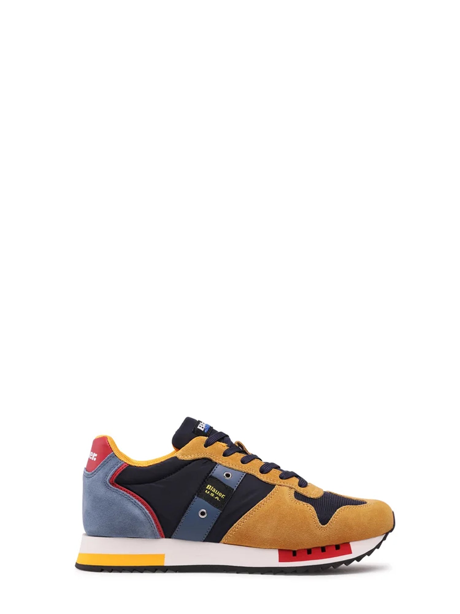 BLAUER FOOTWEAR SNEAKERS BASSE GIALLO-BLU