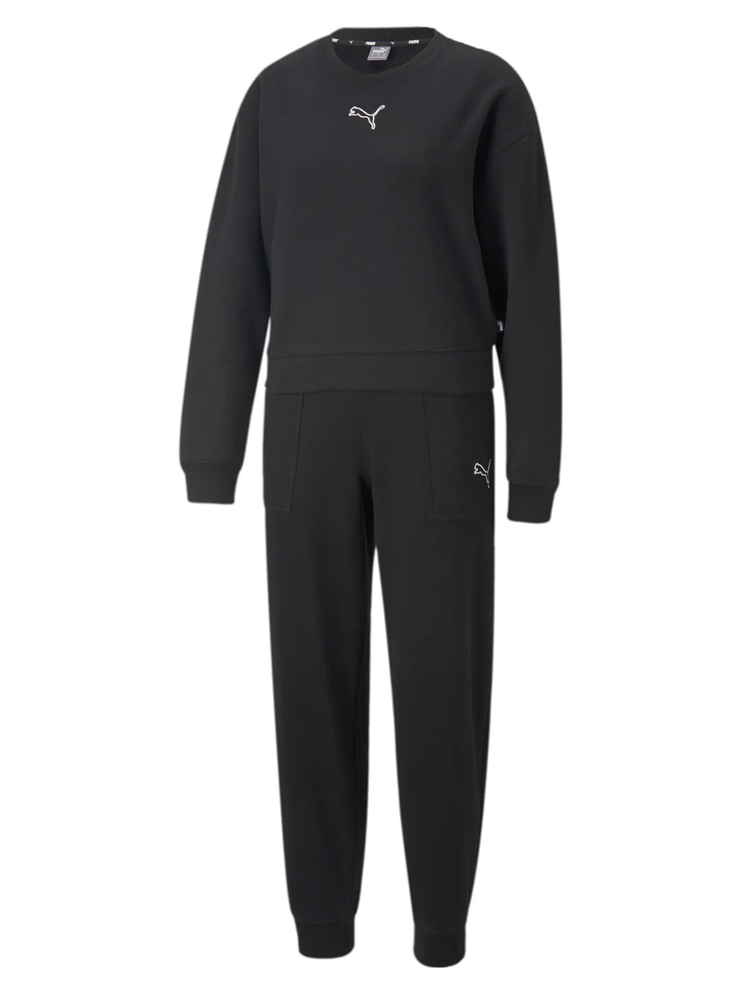 PUMA TUTA SPORTIVA LOUNGEWEAR FLEECE W NERO