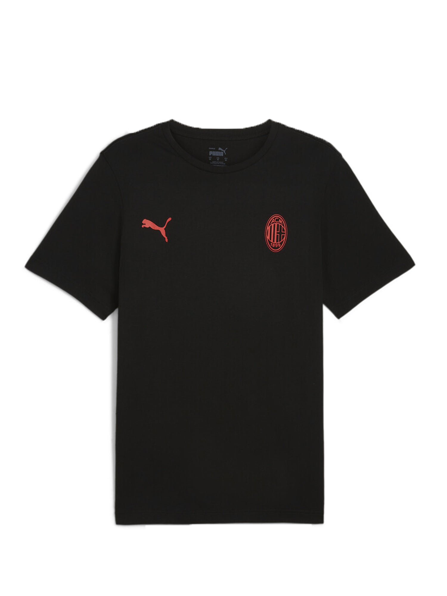 PUMA T-SHIRT A MANICA CORTA AC MILAN ESSENTIALS NERO