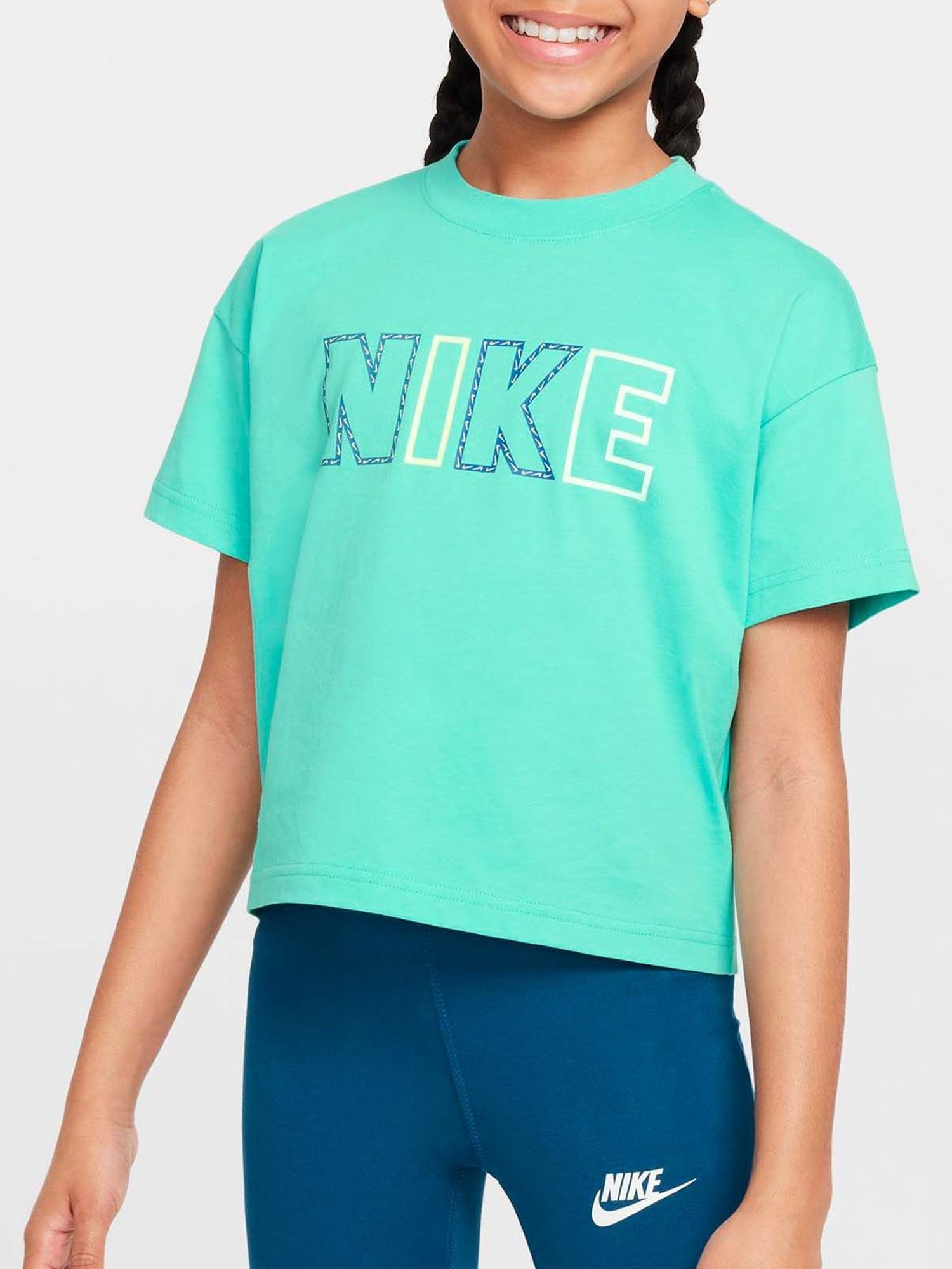 NIKE SPORTSWEAR T-SHIRT RAGAZZA VERDE ACQUA