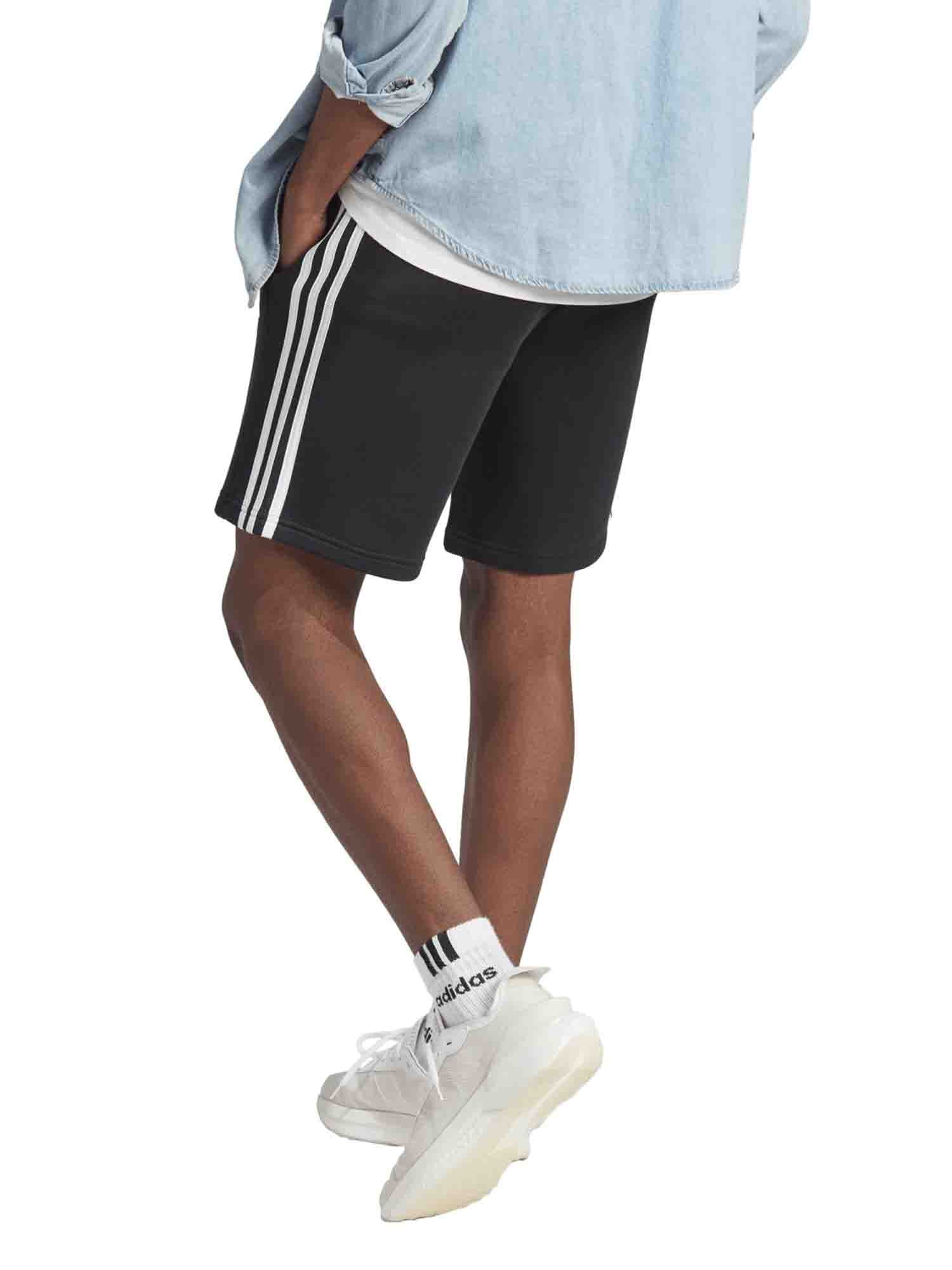 ADIDAS ESSENTIAL SHORT 3 STRISCE DA UOMO NERO