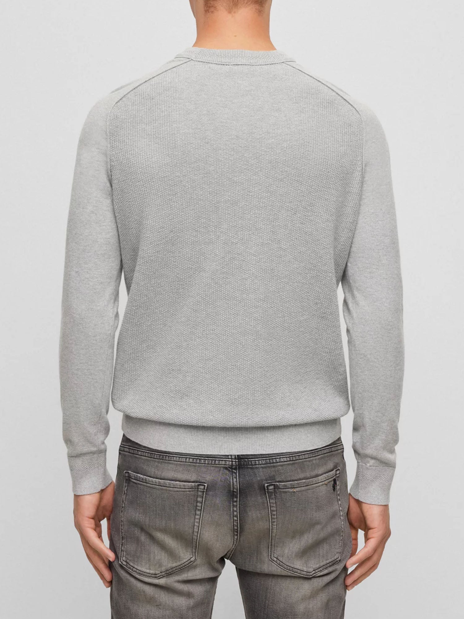 HUGO BOSS PULLOVER GIROCOLLO GRIGIO