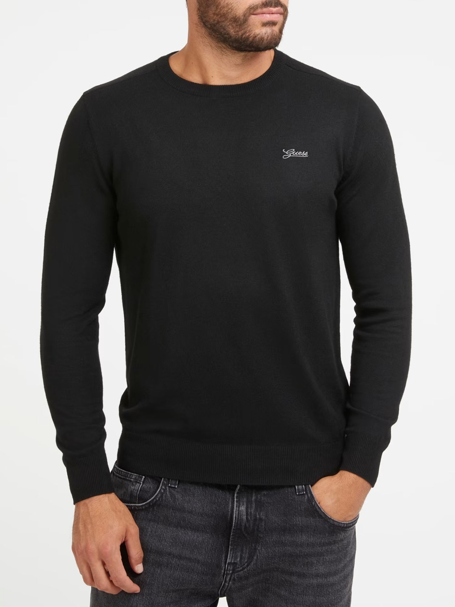 GUESS JEANS PULLOVER VALENTINE NERO