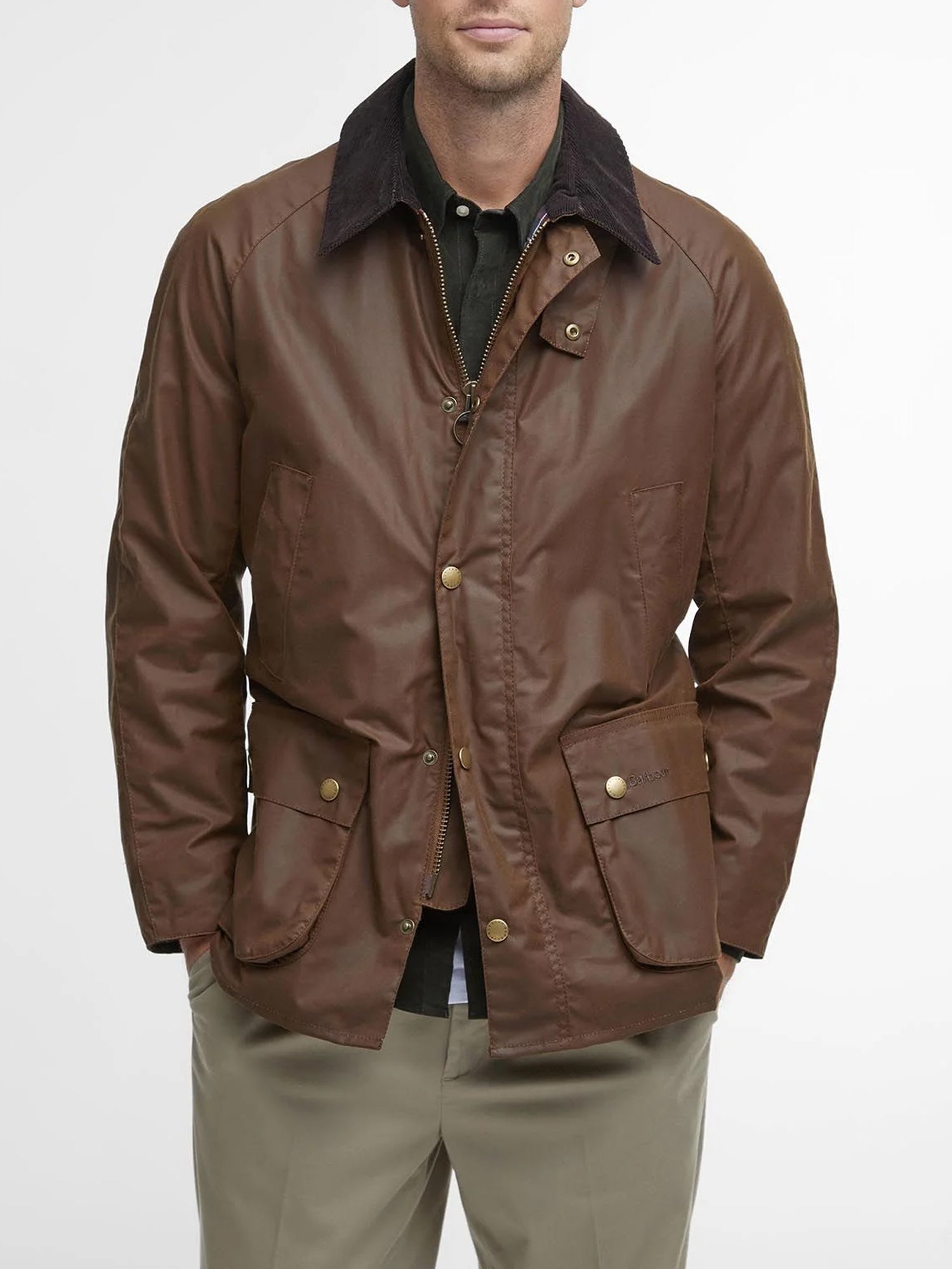 BARBOUR ASHBY WAX GIACCA CERATA BARK