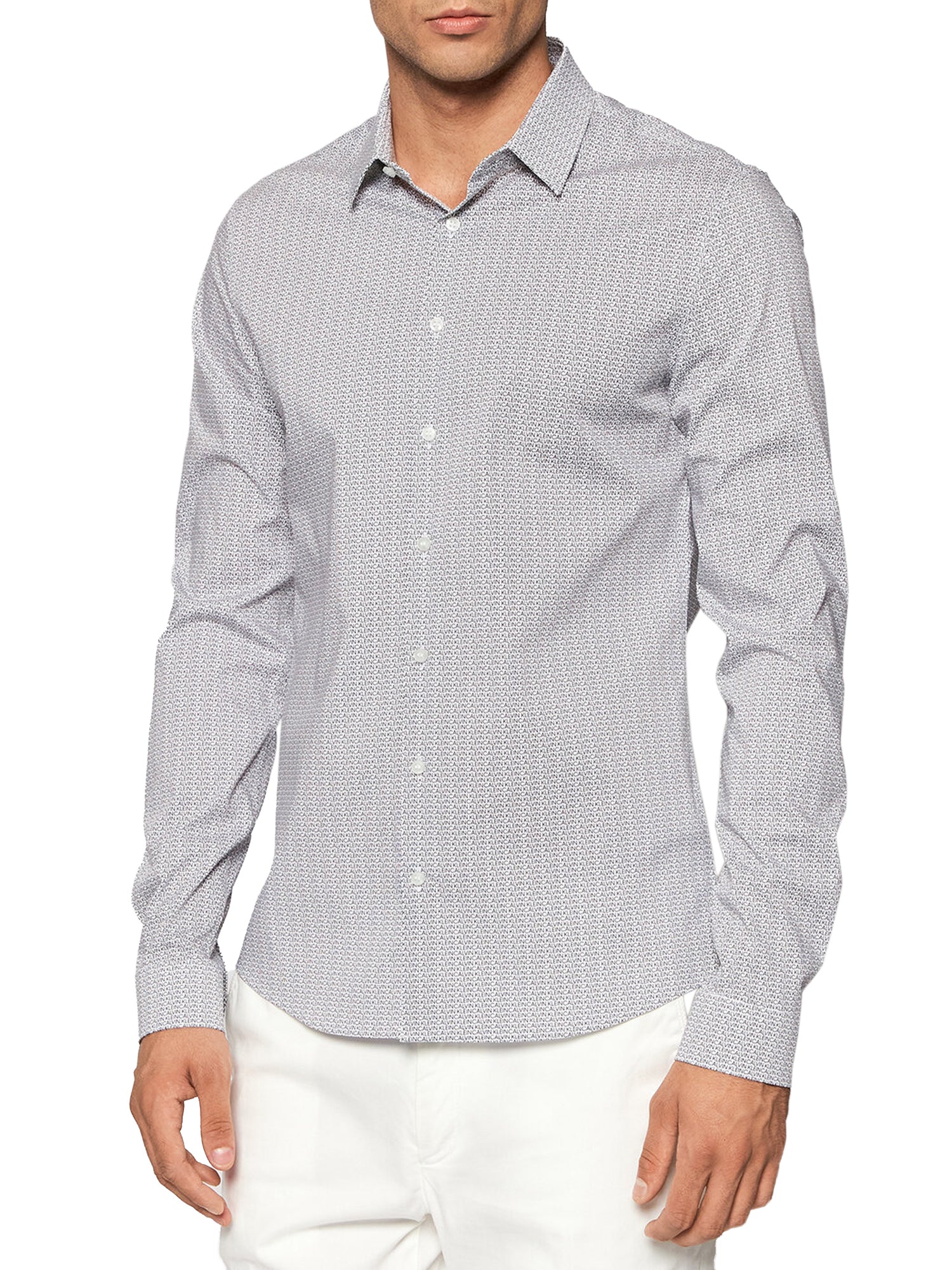 CALVIN KLEIN CAMICIA EXTRA SLIM BIANCO - NERO