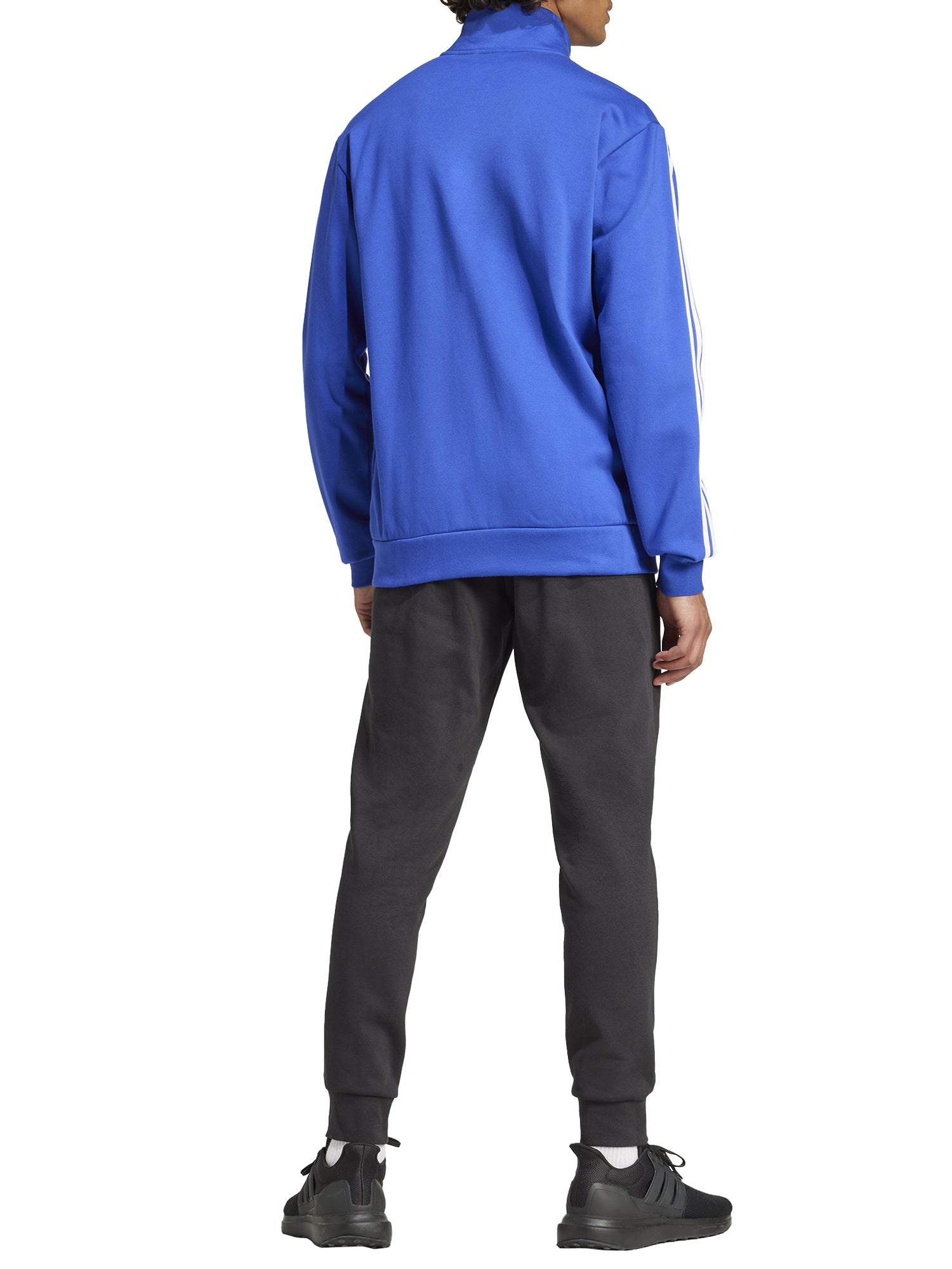 ADIDAS TUTA BASIC 3-STRIPES FLEECE BLU ROYAL - NERO