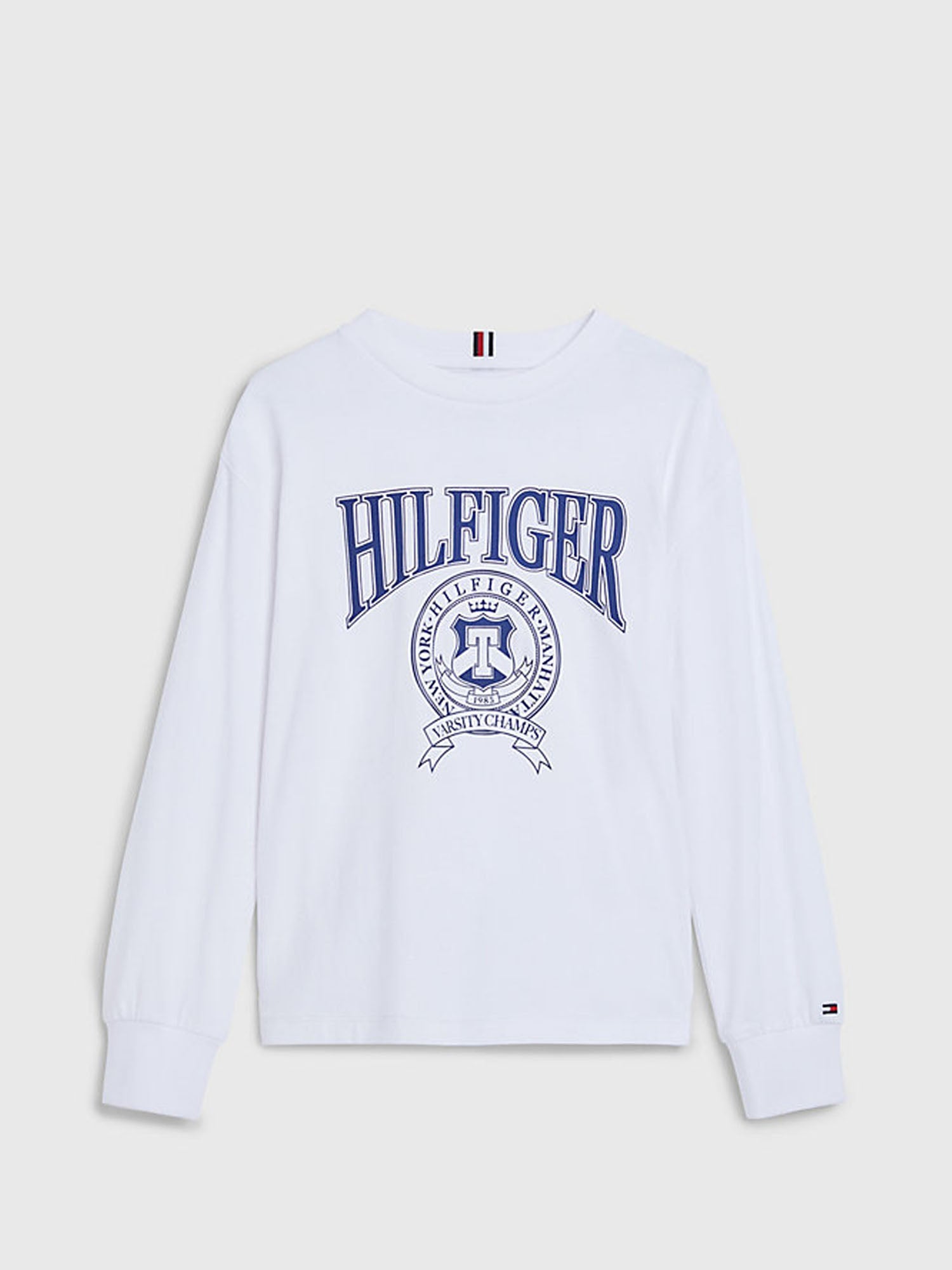 TOMMY HILFIGER KIDS T-SHIRT VARSITY BIANCO