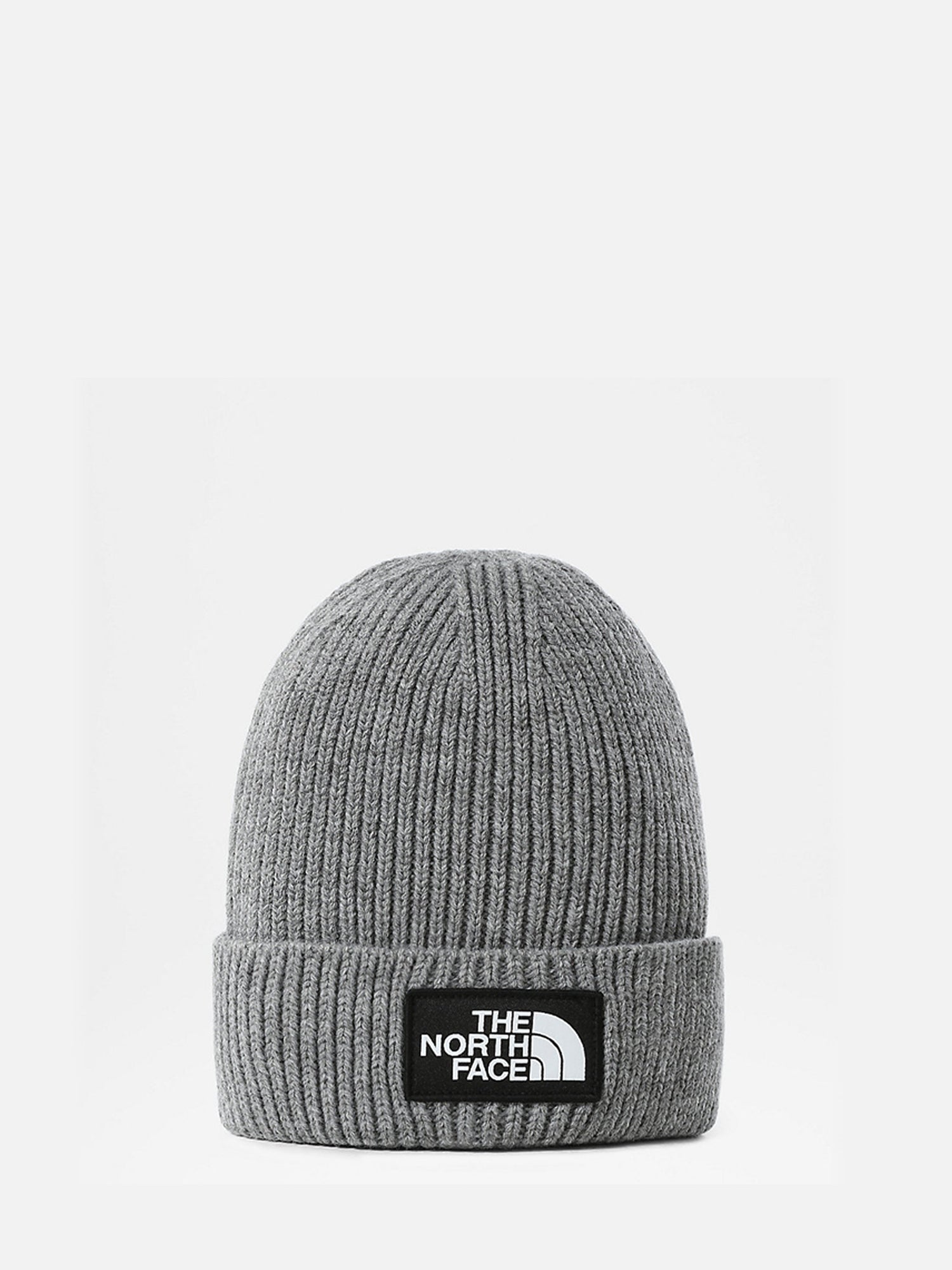 THE NORTH FACE CAPPELLO CON RISVOLTO E LOGO BOX GRIGIO