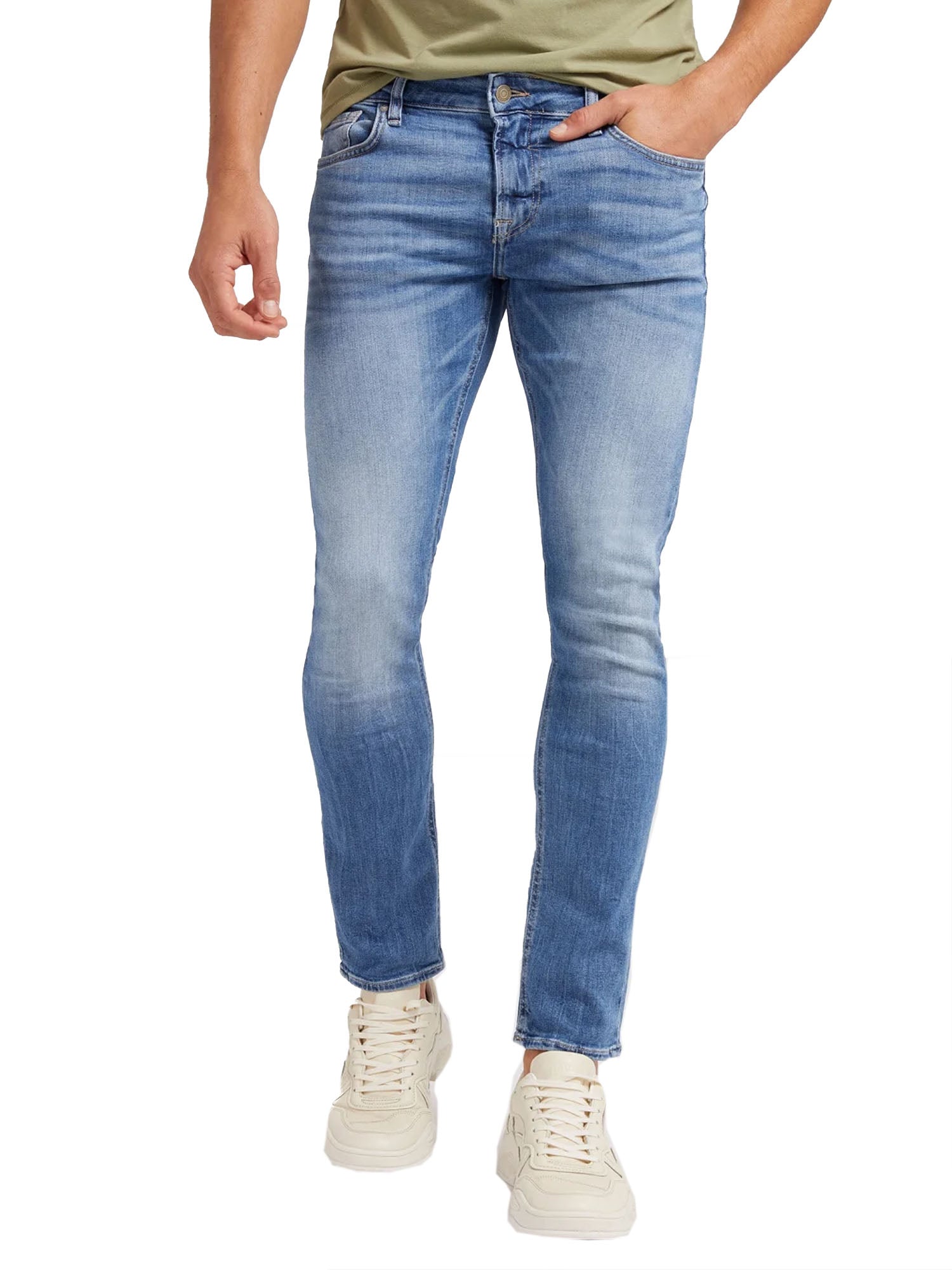 GUESS JEANS MIAMI SKINNY IN DENIM BLU CHIARO