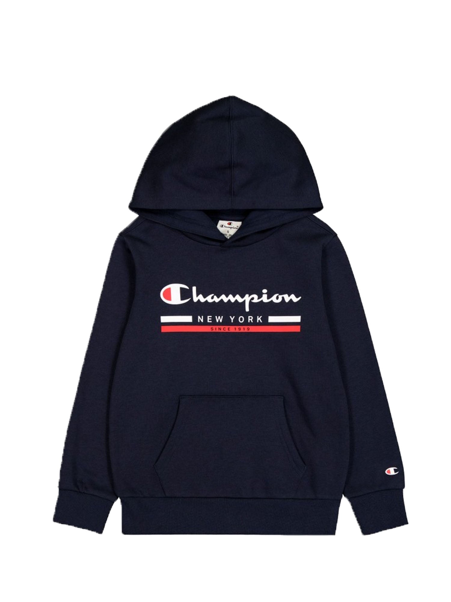 CHAMPION FELPA CON CAPPUCCIO BLU