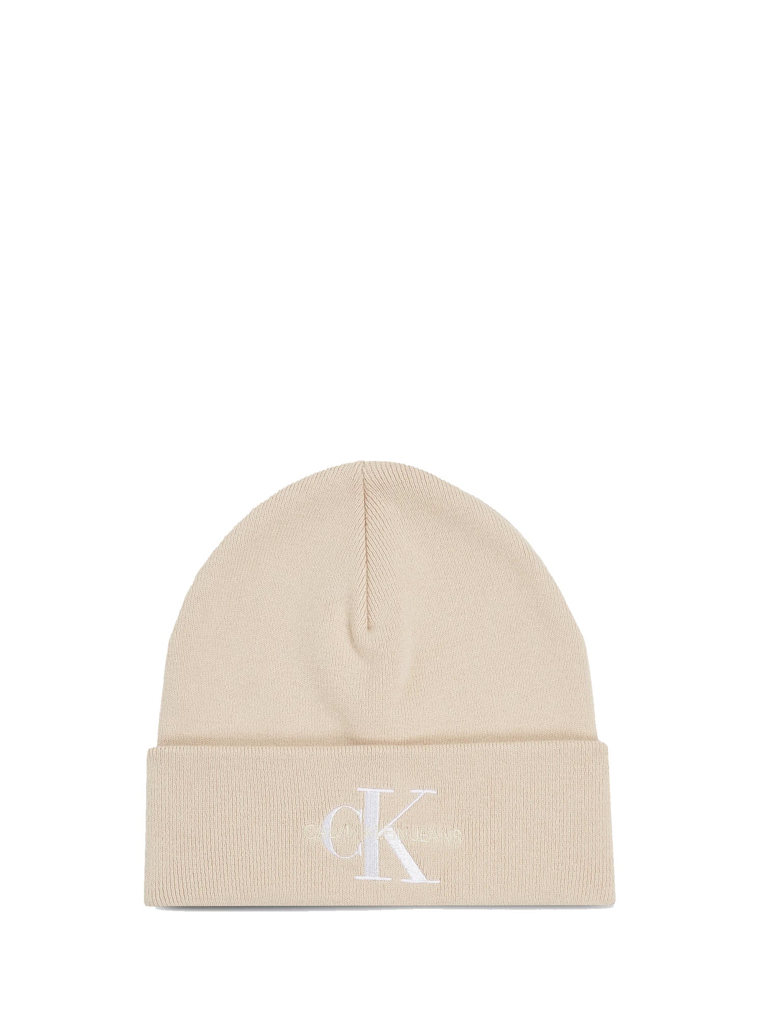 CALVIN KLEIN ACCESSORIES CAPPELLO CON RISVOLTO BEIGE