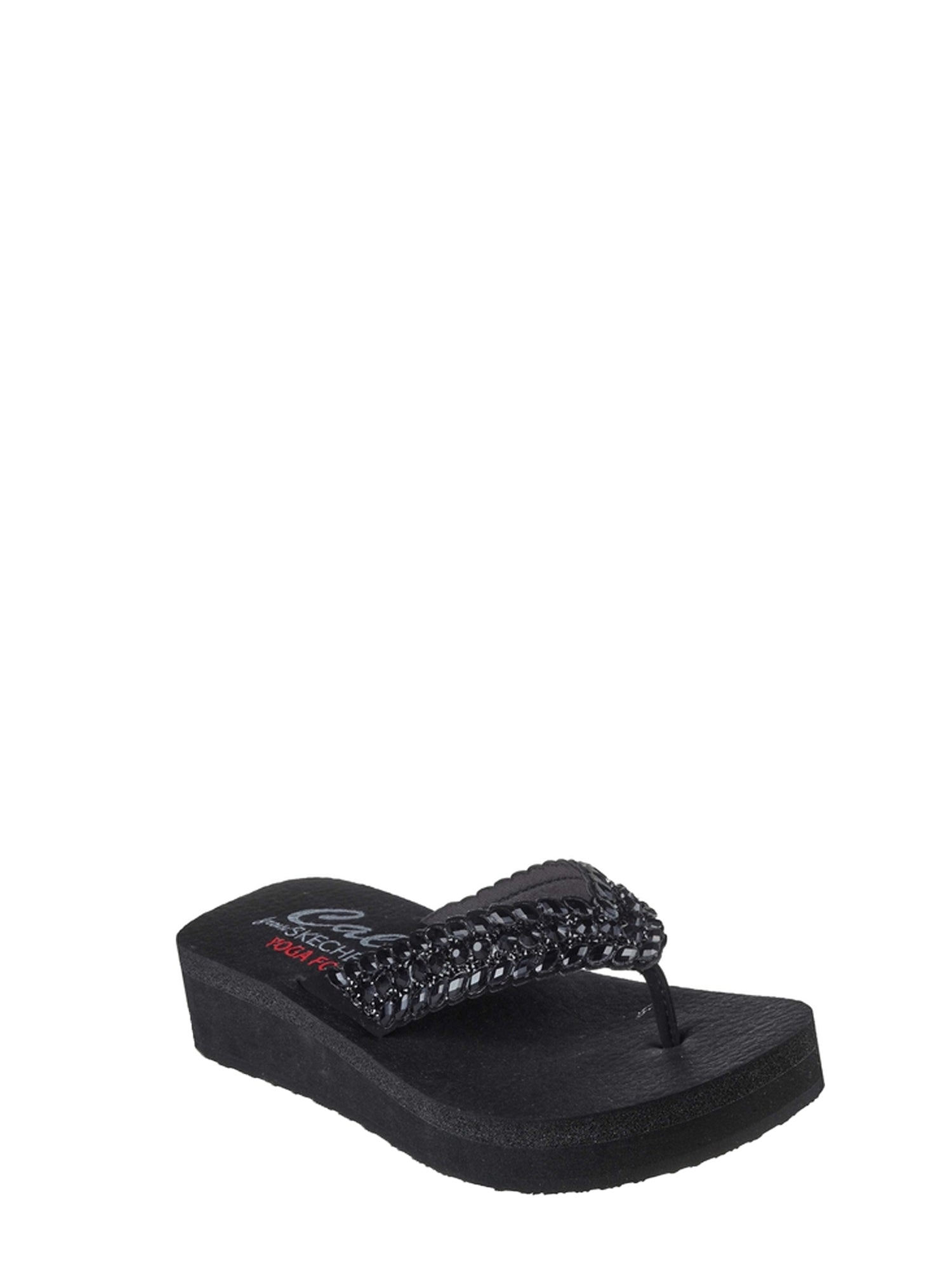 SKECHERS SANDALI INFRADITO VINYASA - LOVELY OASIS NERO