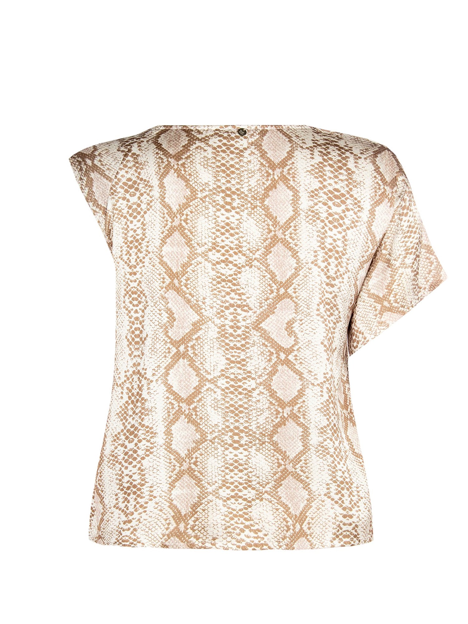 RINASCIMENTO CURVY BLUSA IN RASO CON ANELLO BEIGE