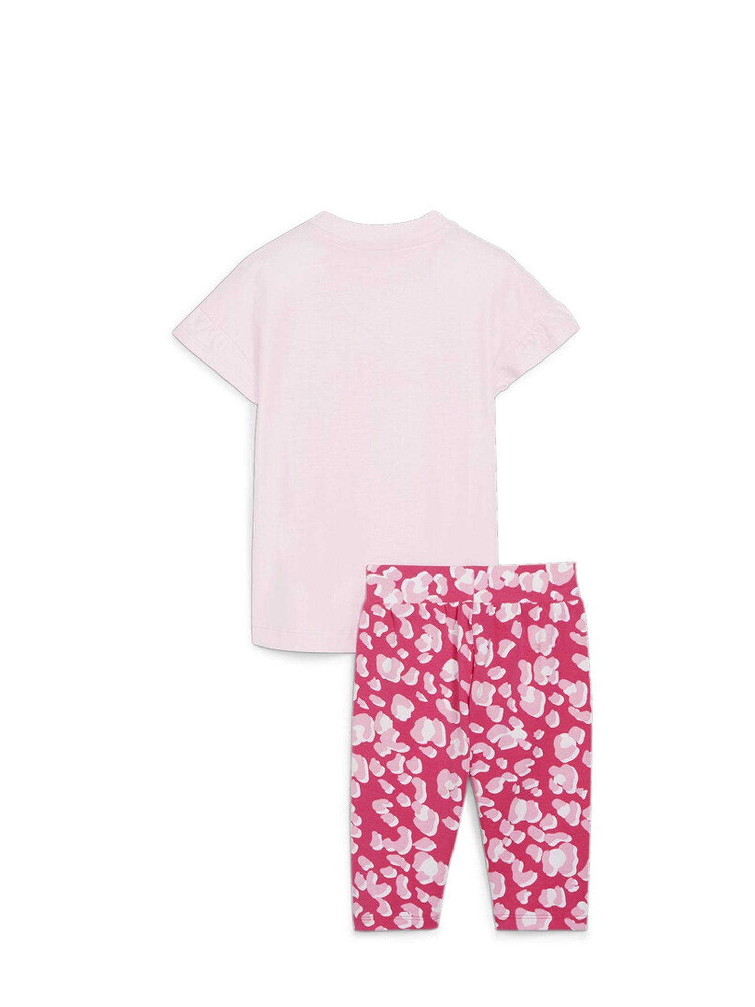 PUMA ANIMAL CAT SET LEGGINGS T-SHIRT BAMBINA ROSA