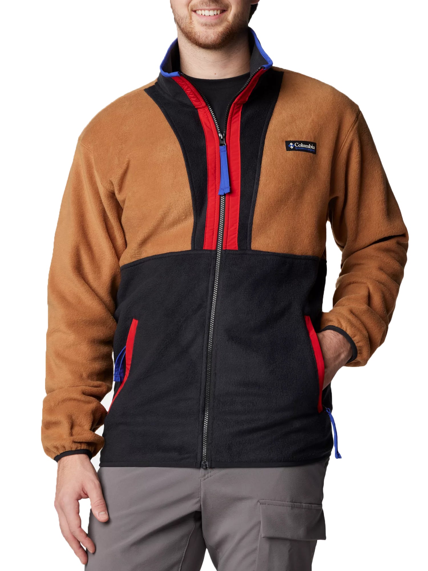 COLUMBIA PILE BACKBOWL™ II FULL ZIP MARRONE - NERO